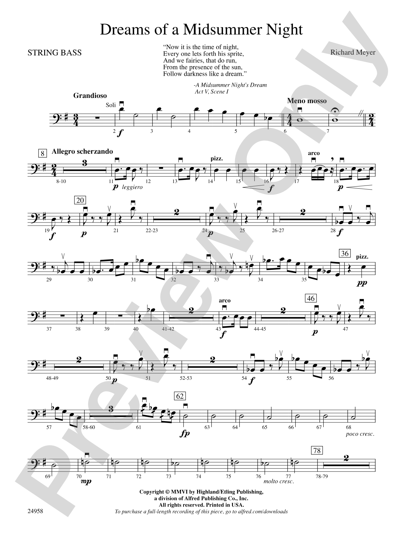 Dreams of a Midsummer Night: String Bass