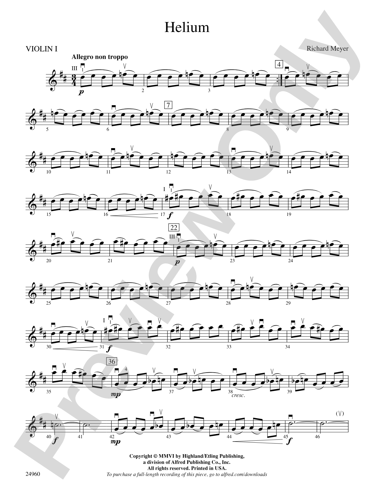 Helium: 1st Violin