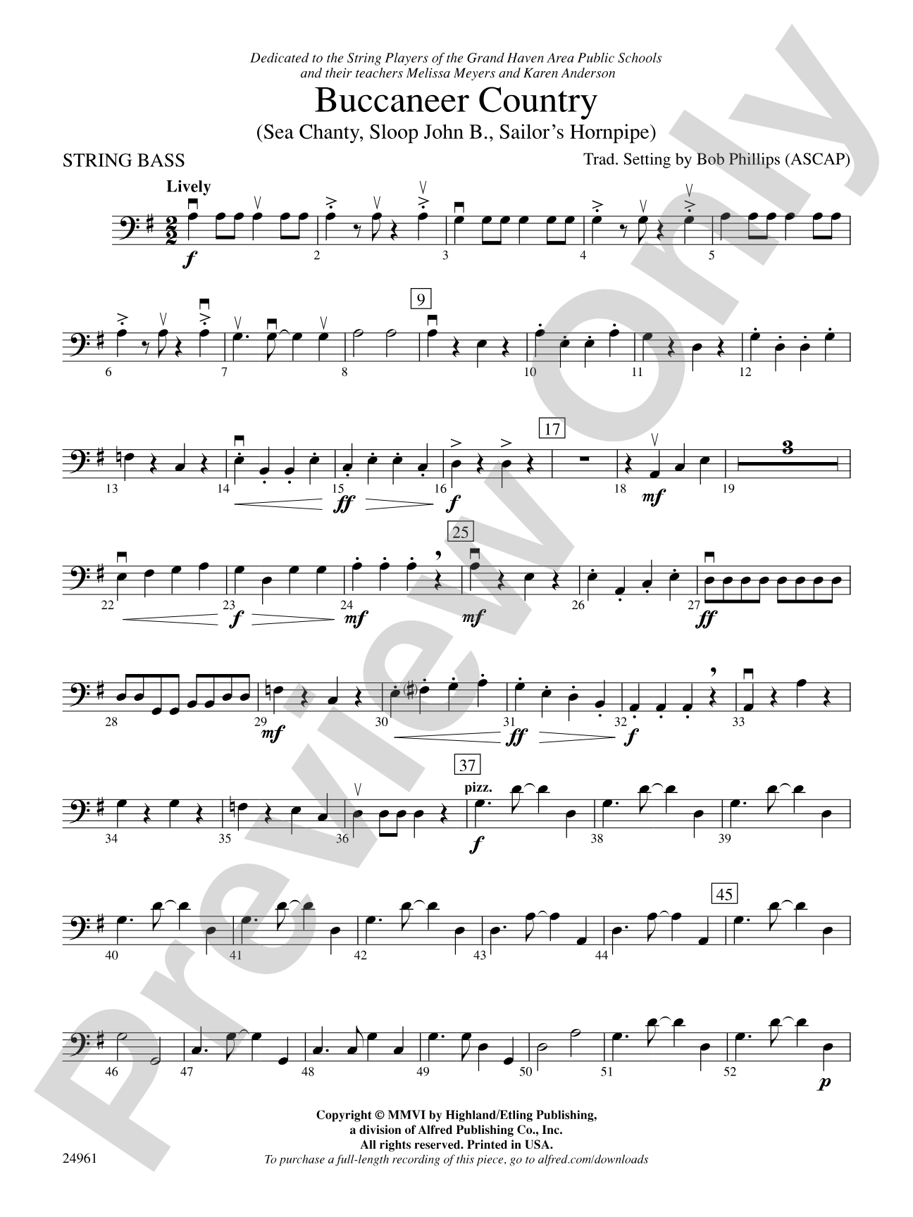 Buccaneer Country: String Bass