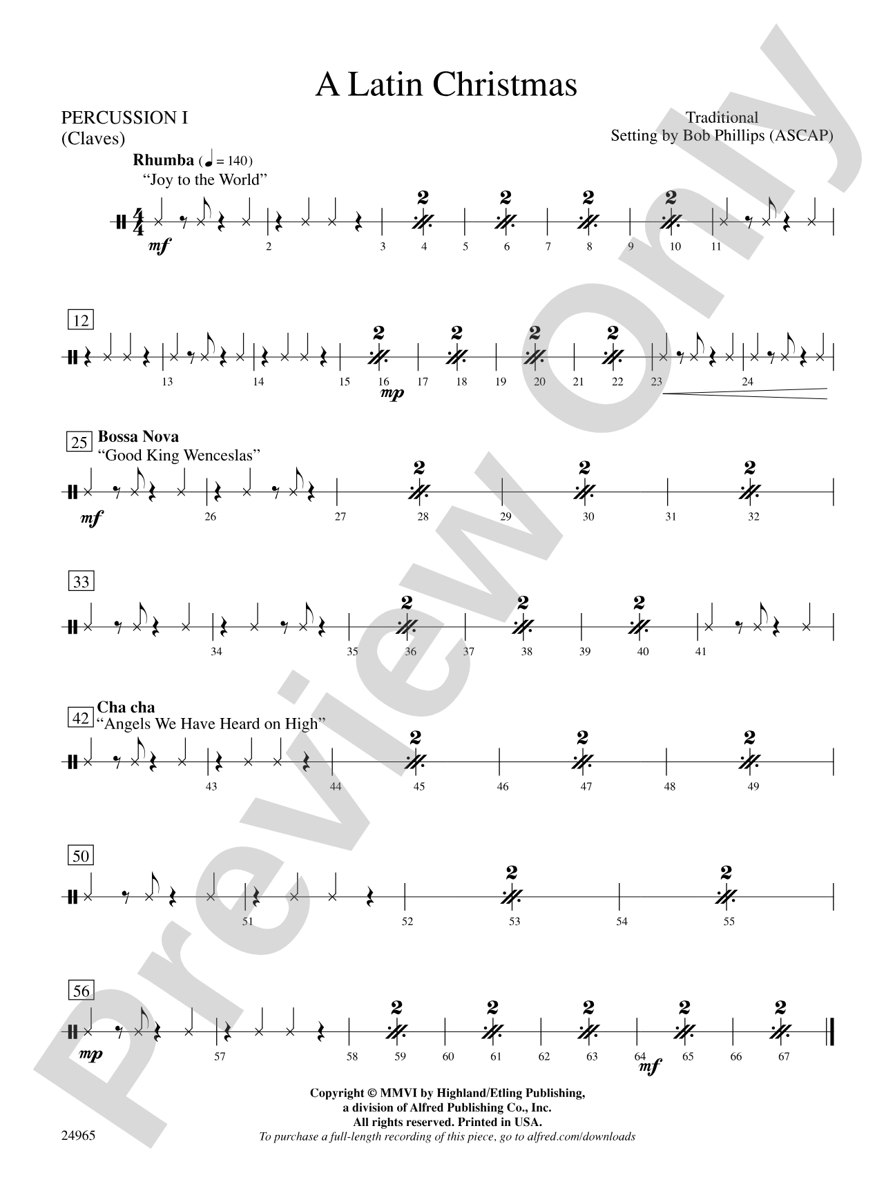 A Latin Christmas: 1st Percussion