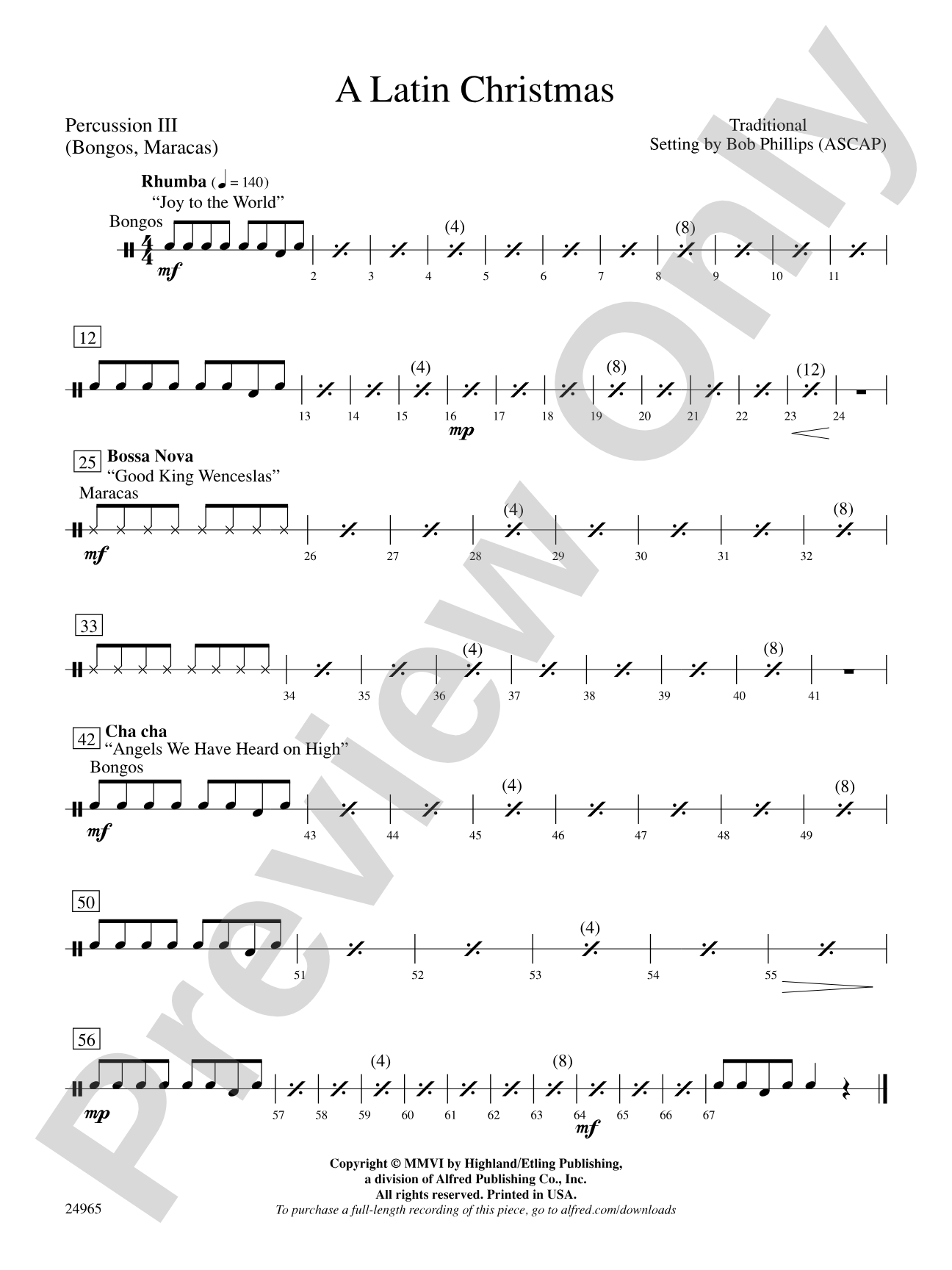 A Latin Christmas: 3rd Percussion