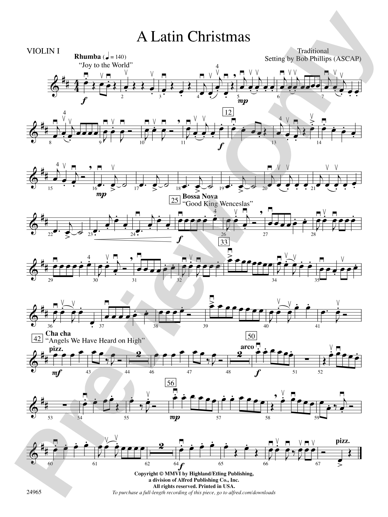 A Latin Christmas: 1st Violin