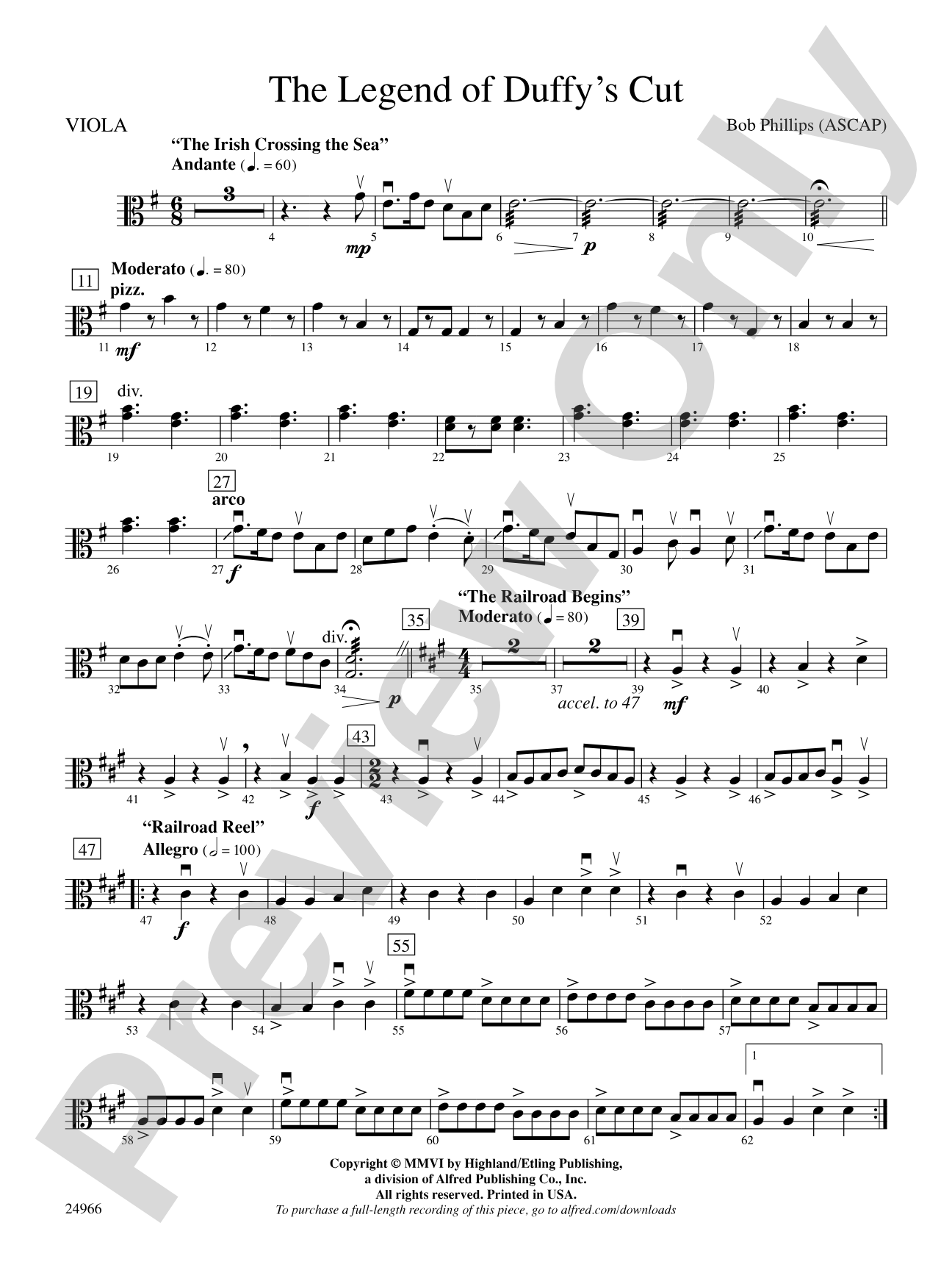 The Legend of Duffy's Cut: Viola