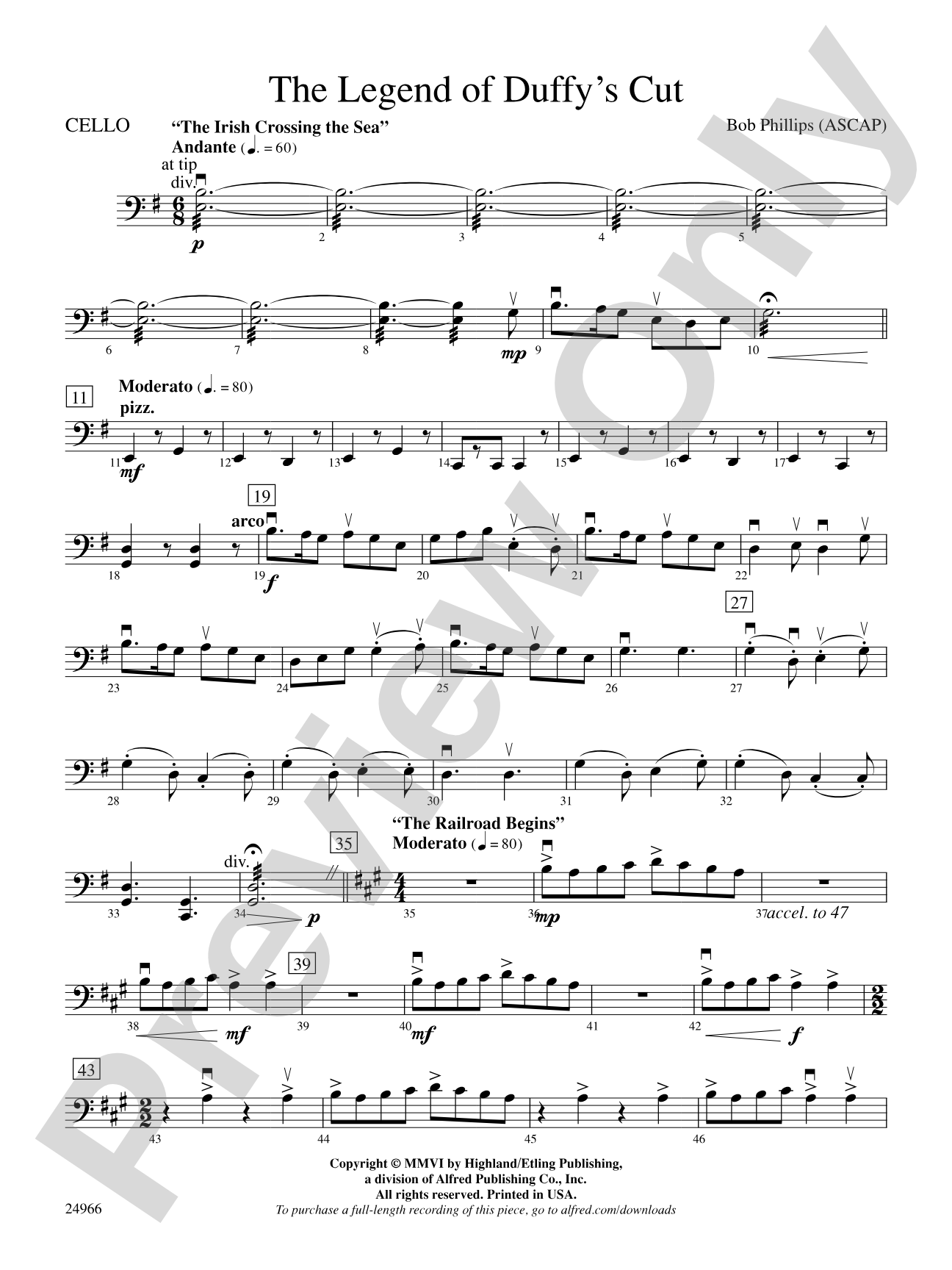 The Legend of Duffy's Cut: Cello