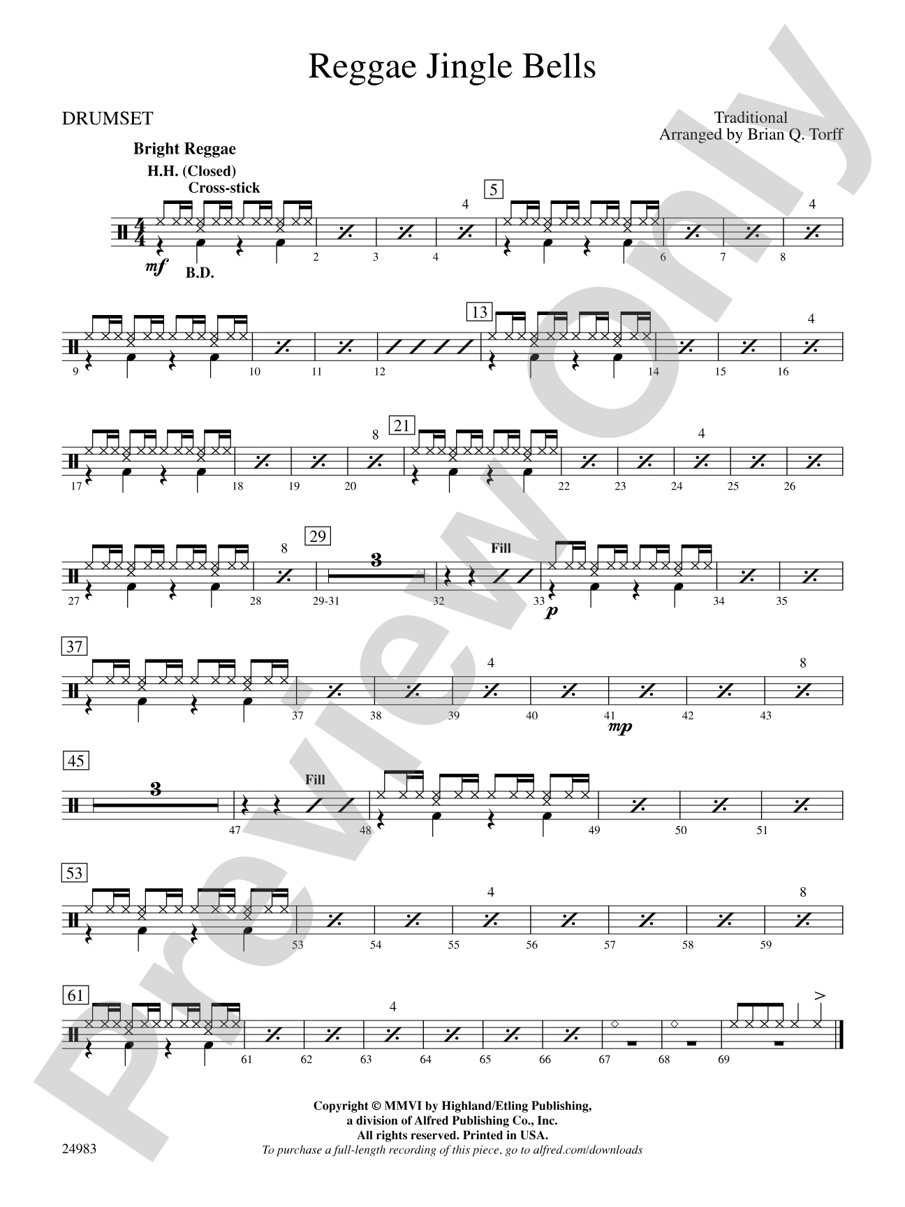 Reggae Jingle Bells: Drums