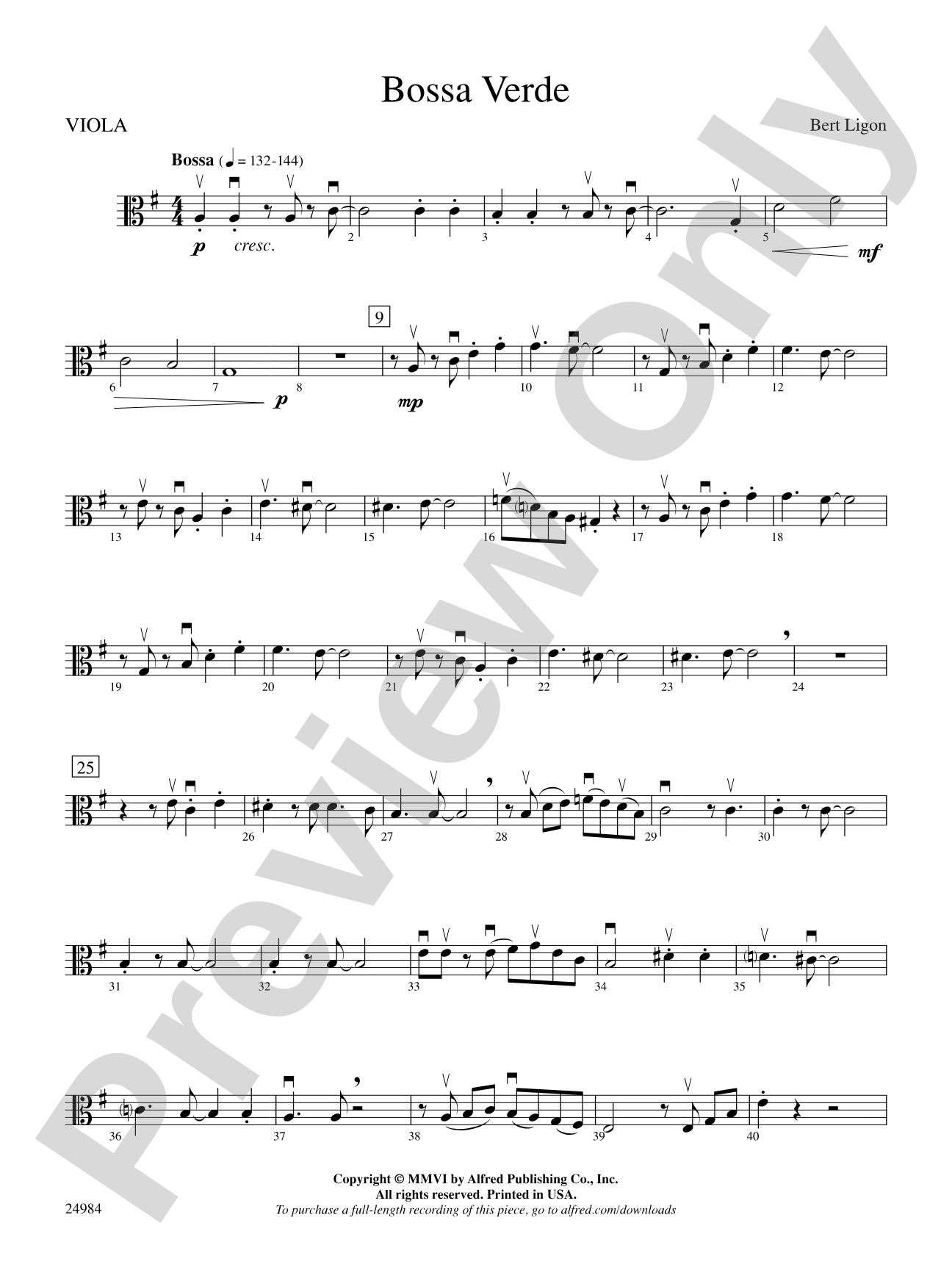 Bossa Verde: Viola