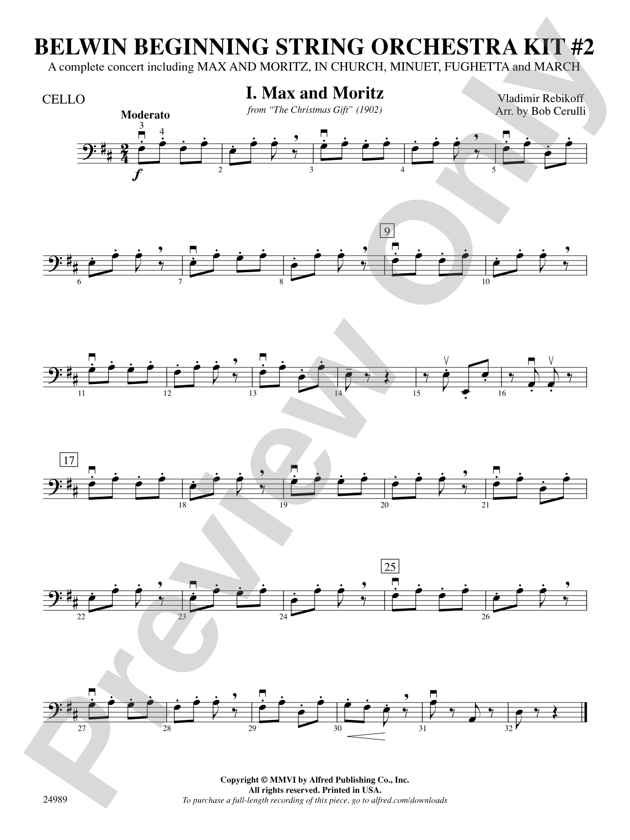 Belwin Beginning String Orchestra Kit #2: Cello