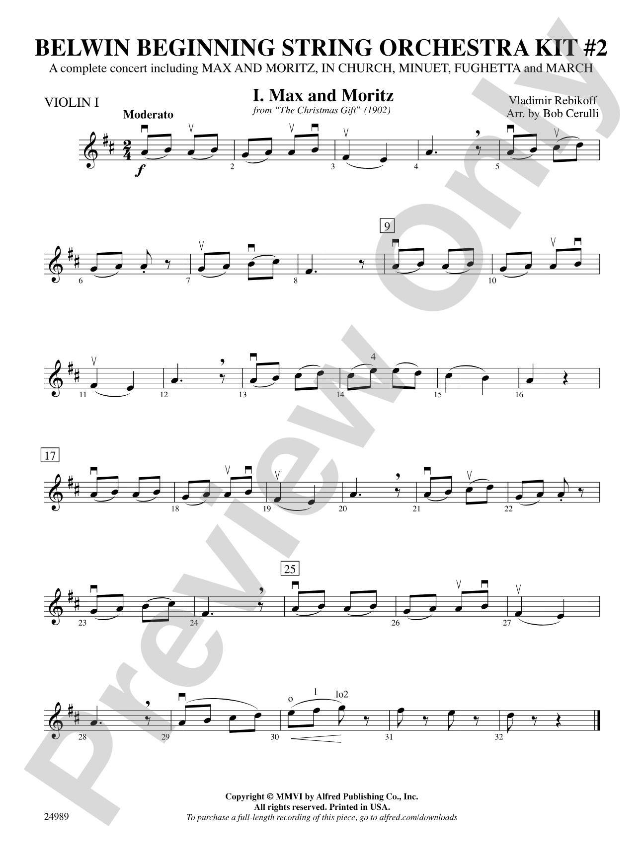 Belwin Beginning String Orchestra Kit #2: 1st Violin