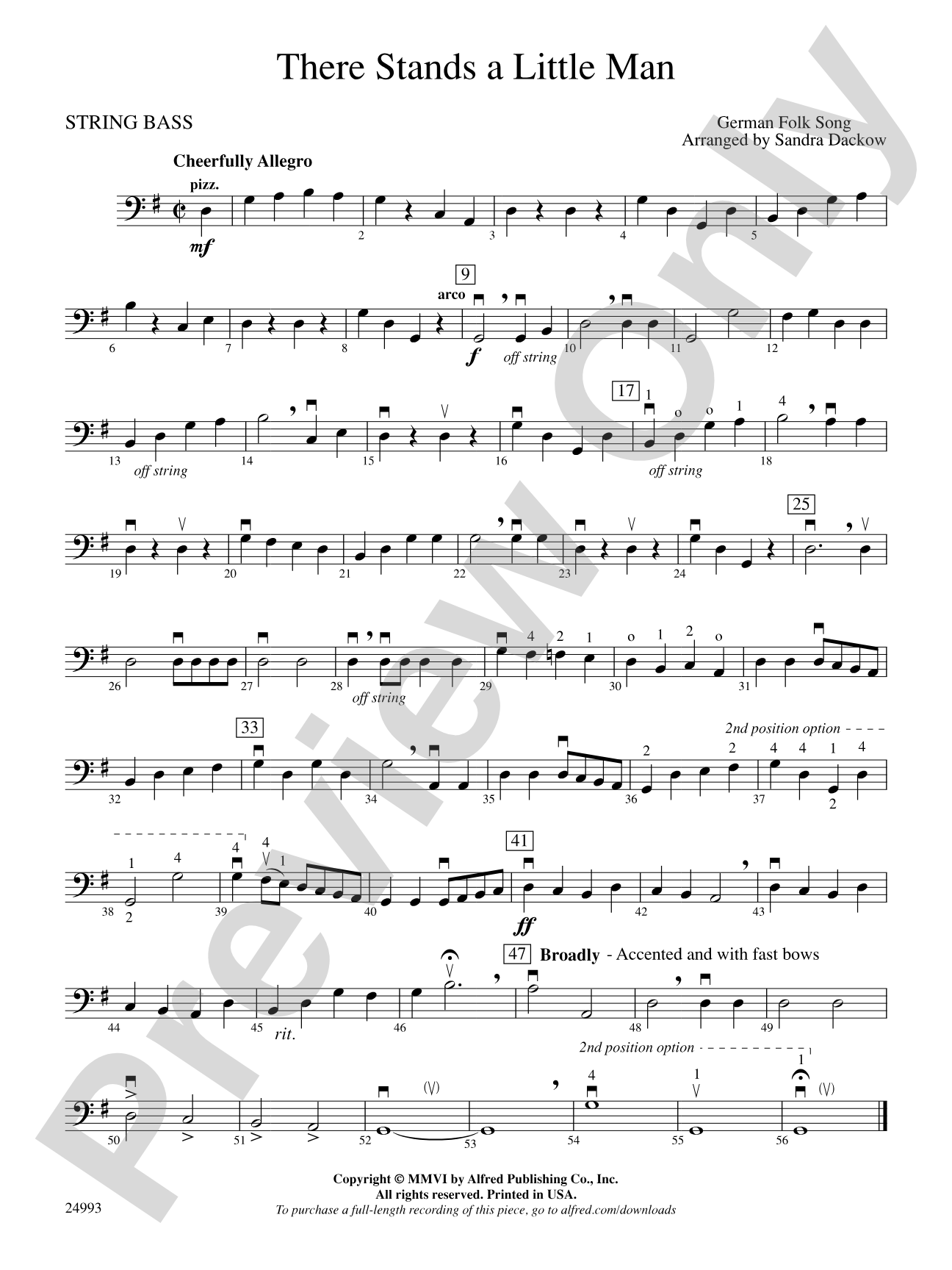 There Stands a Little Man: String Bass