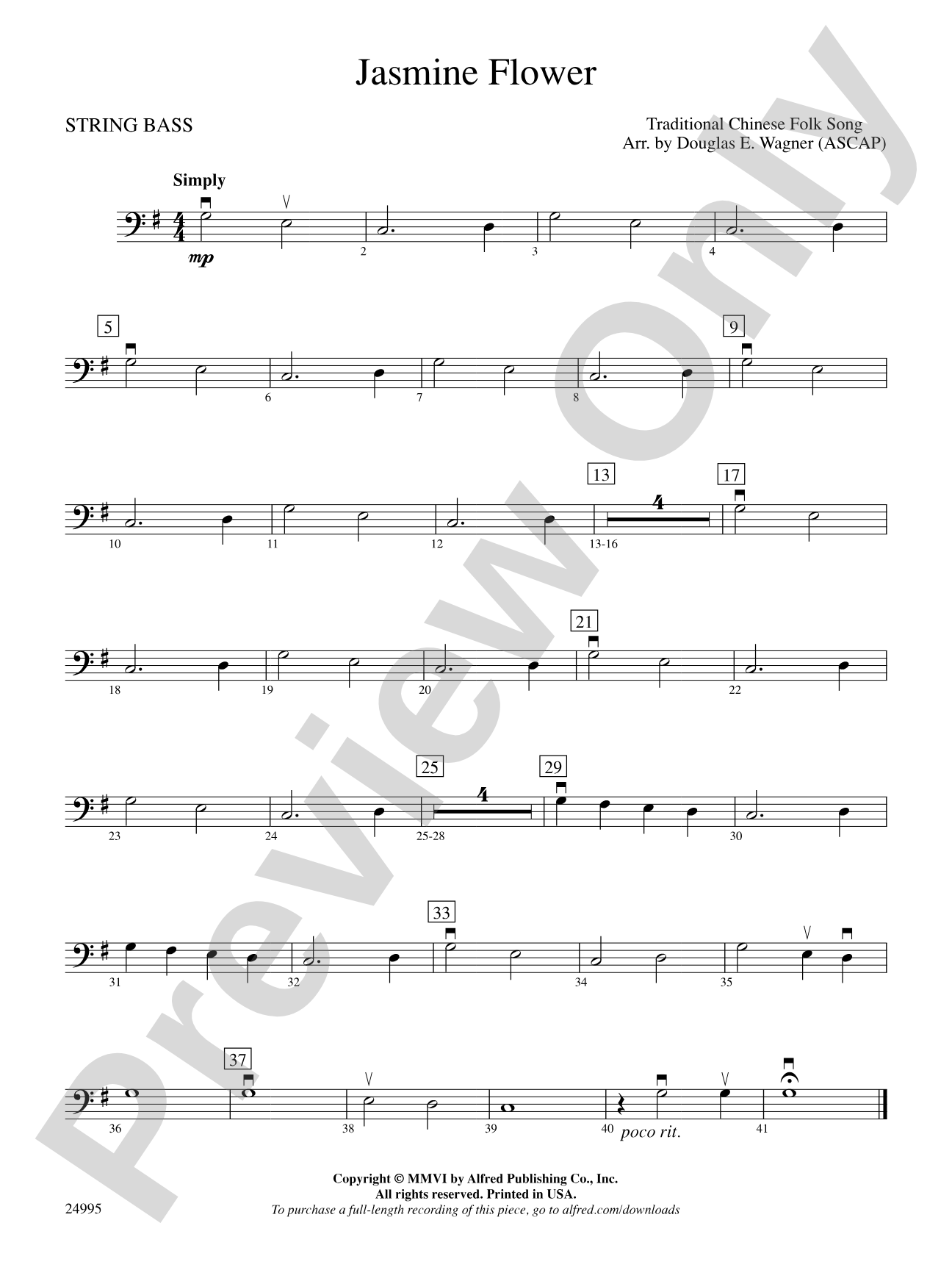 Jasmine Flower: String Bass