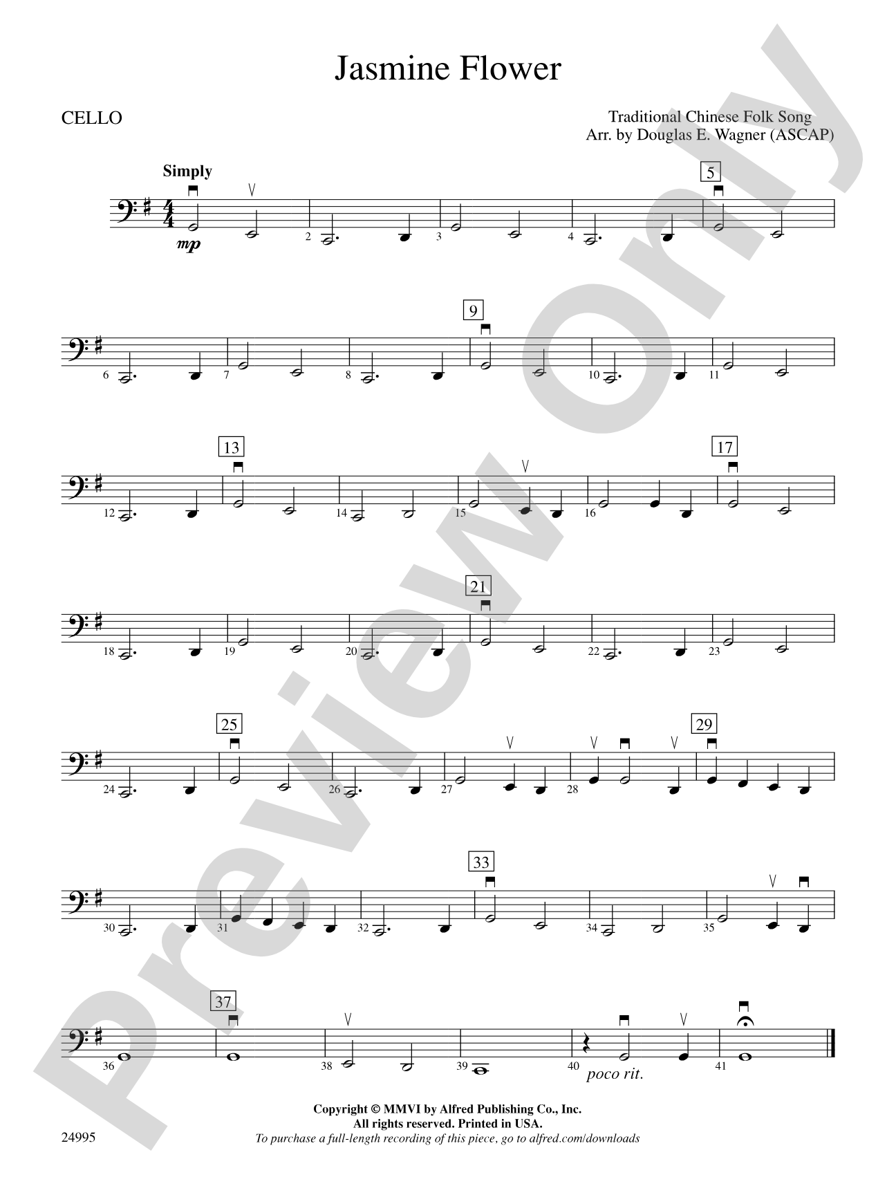 Jasmine Flower: Cello