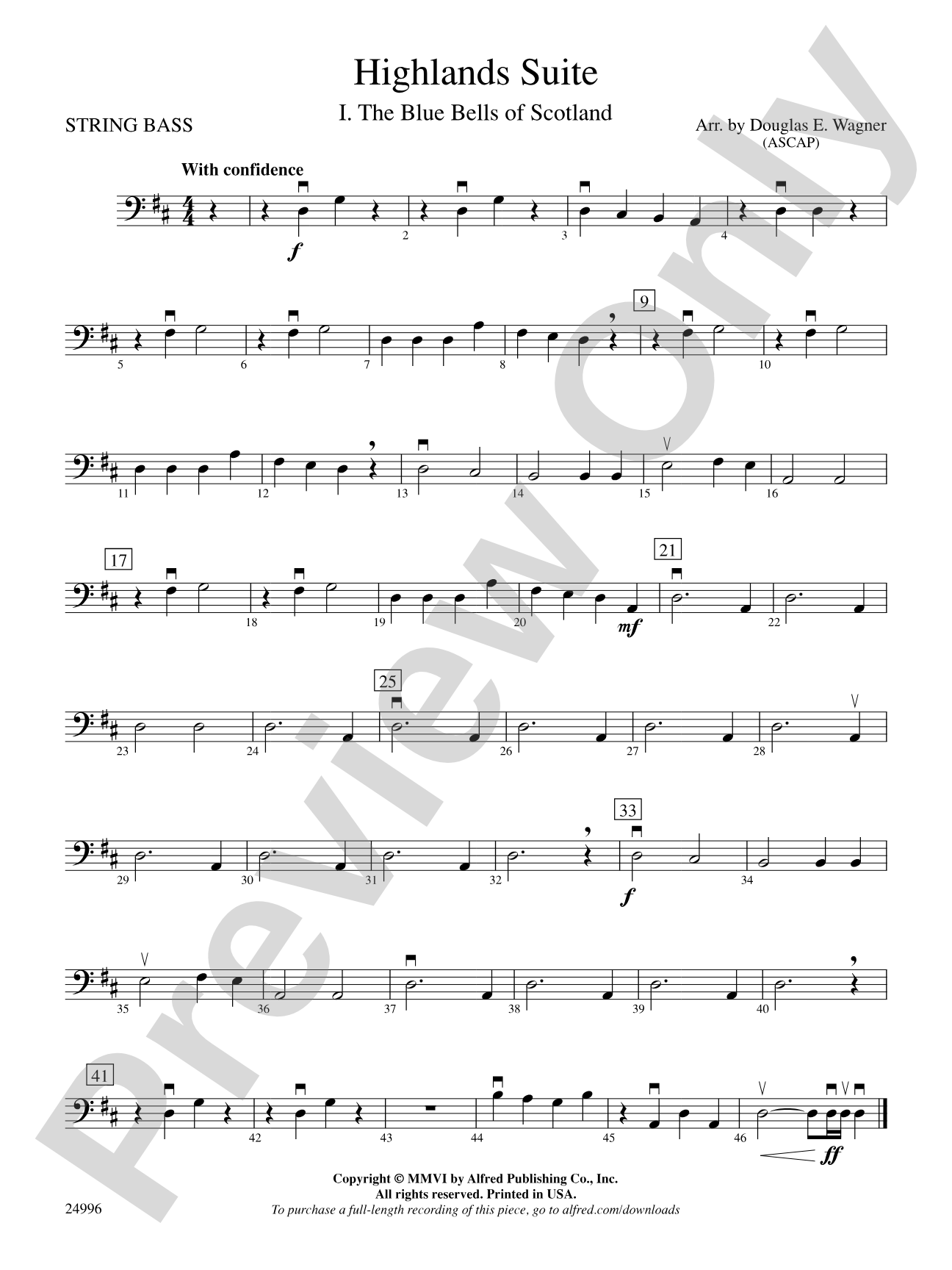 Highlands Suite: String Bass