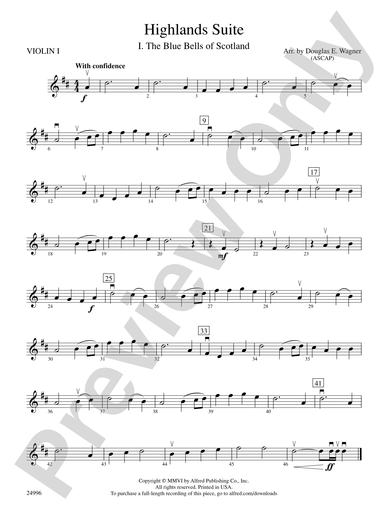 Highlands Suite: 1st Violin