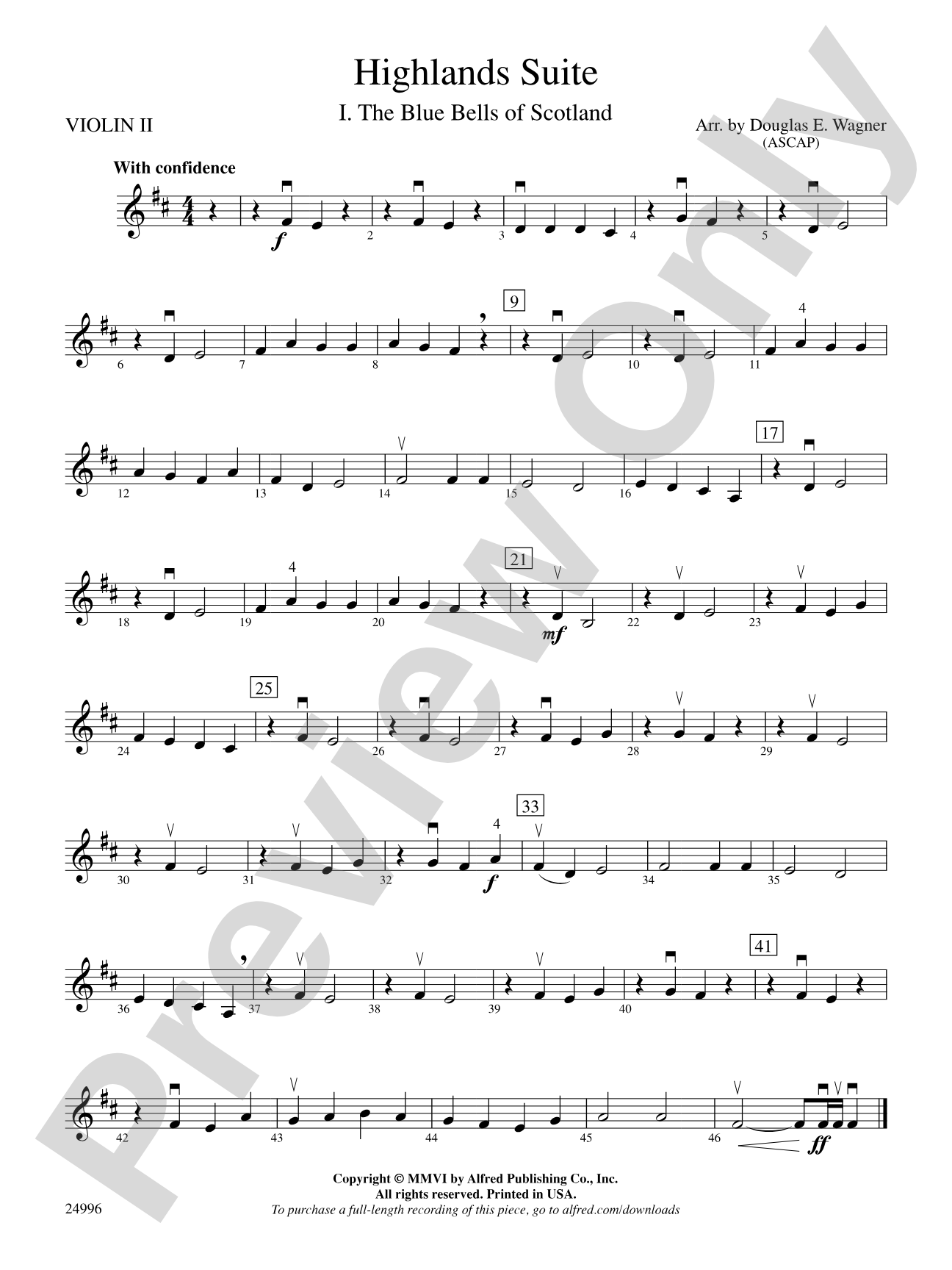 Highlands Suite: 2nd Violin
