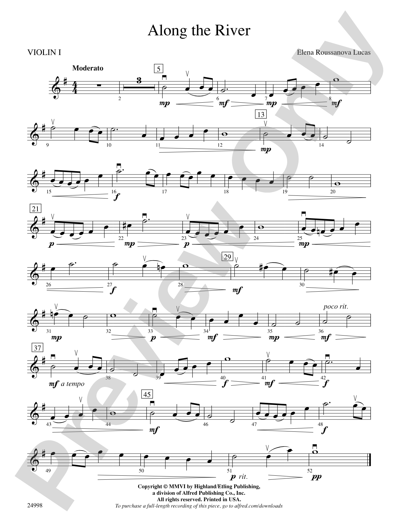 Along the River: 1st Violin