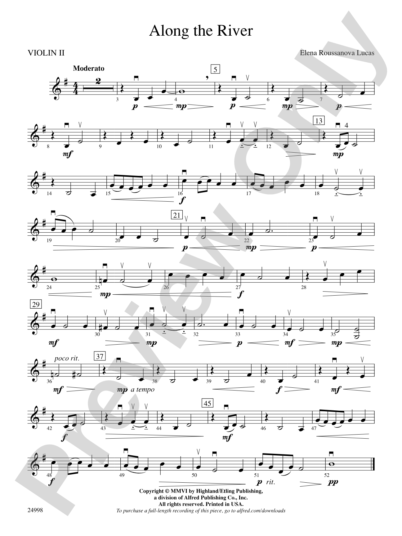 Along the River: 2nd Violin