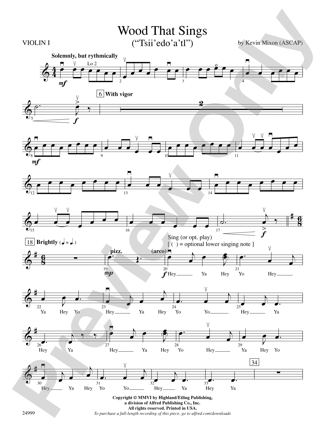 Wood That Sings: 1st Violin