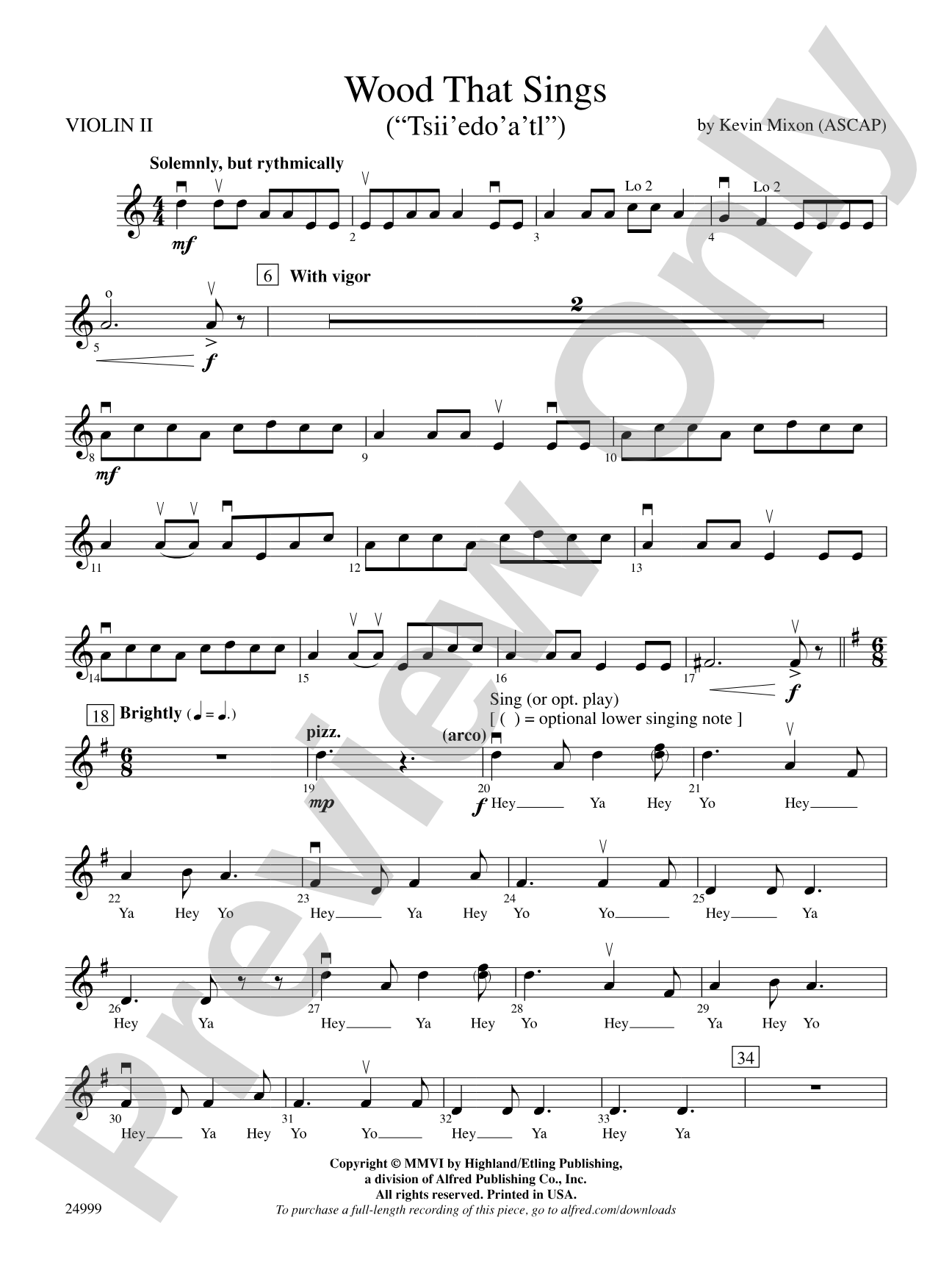 Wood That Sings: 2nd Violin