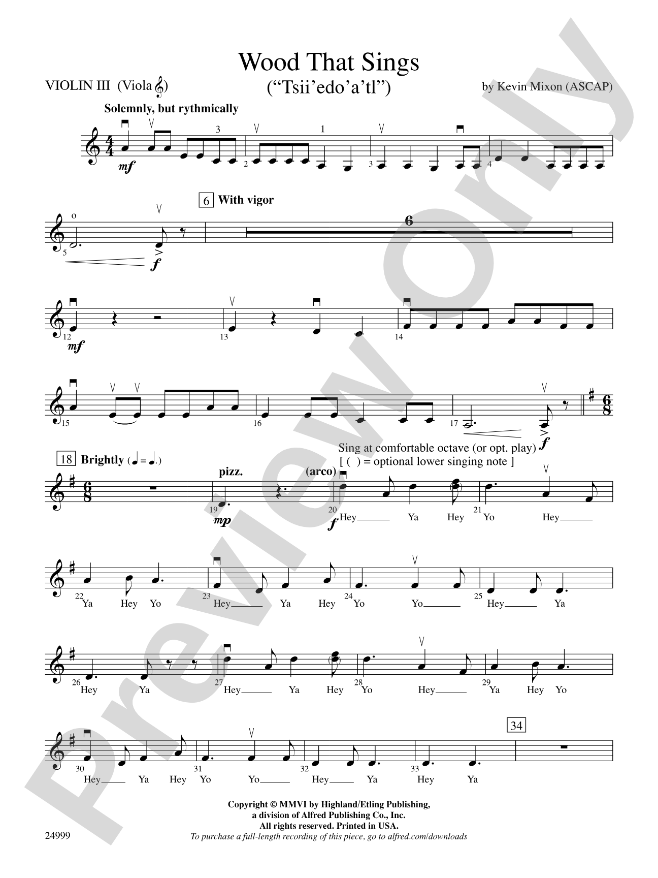 Wood That Sings: 3rd Violin (Viola [TC])