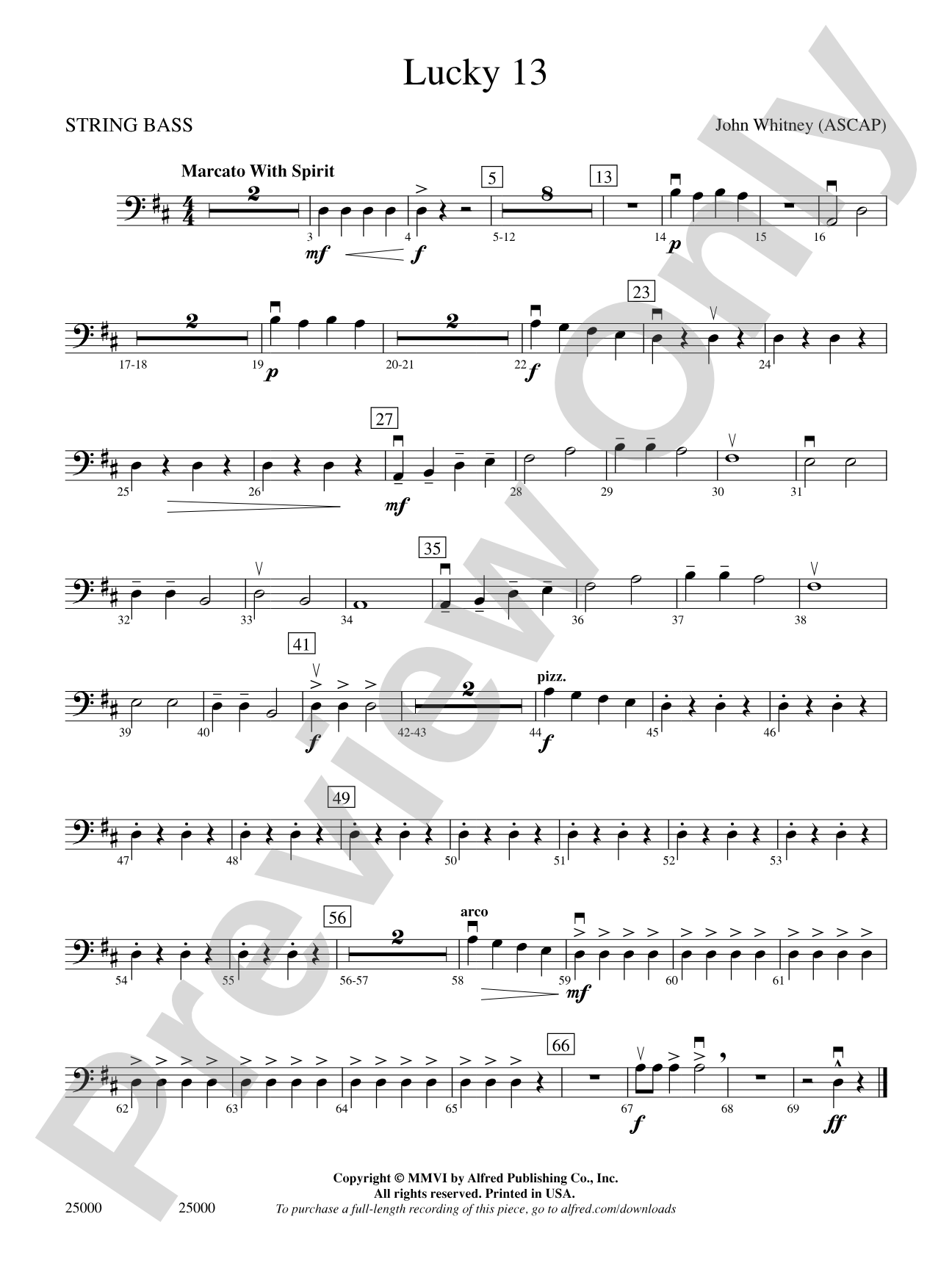 Lucky 13: String Bass