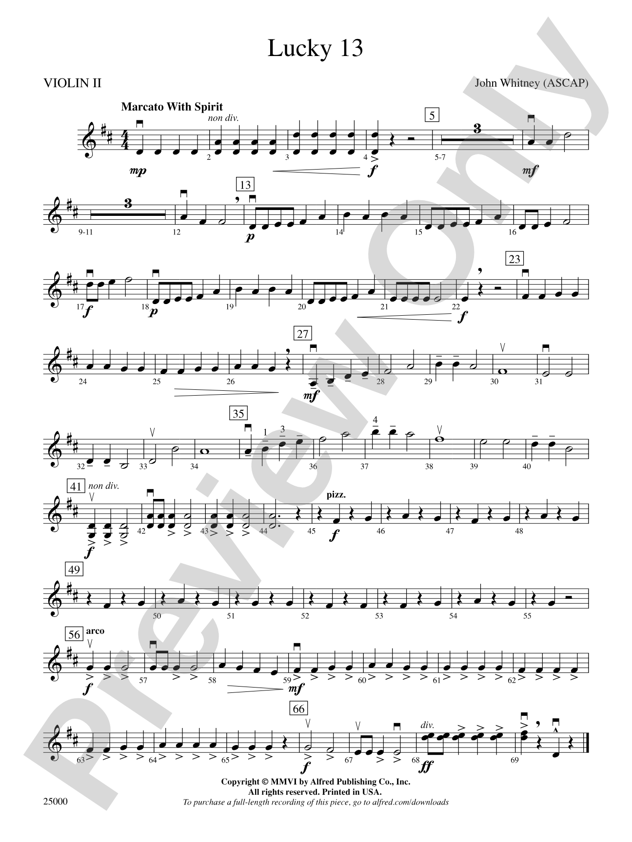 Lucky 13: 2nd Violin