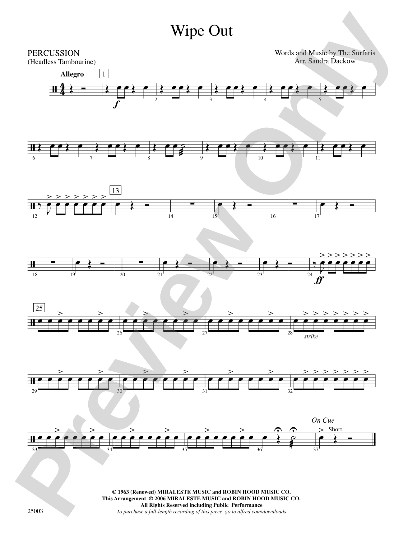 Wipe Out: 1st Percussion