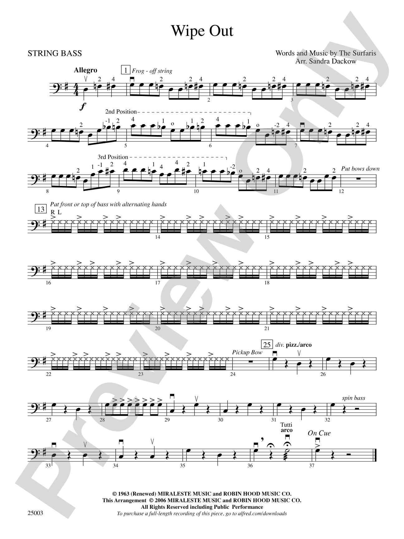 Wipe Out: String Bass