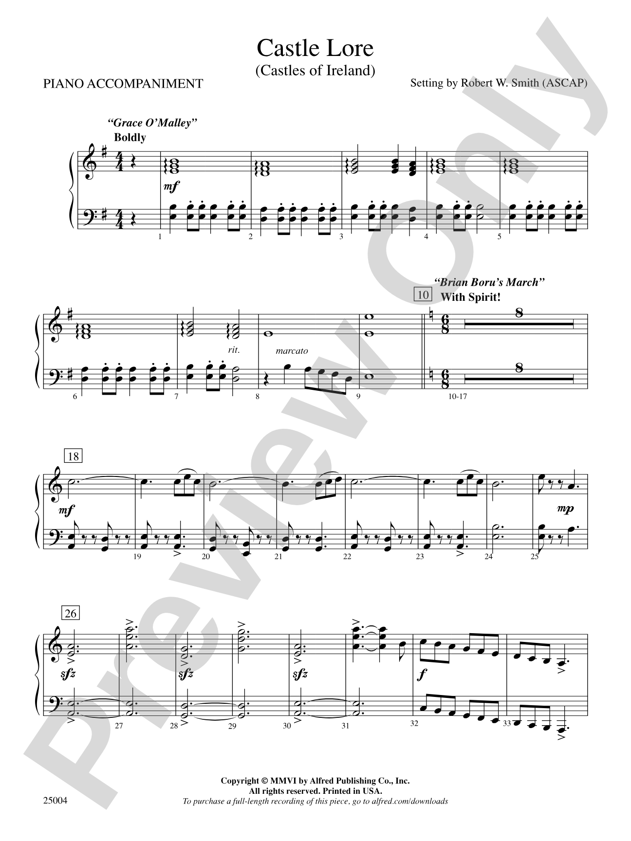 Castle Lore: Piano Accompaniment