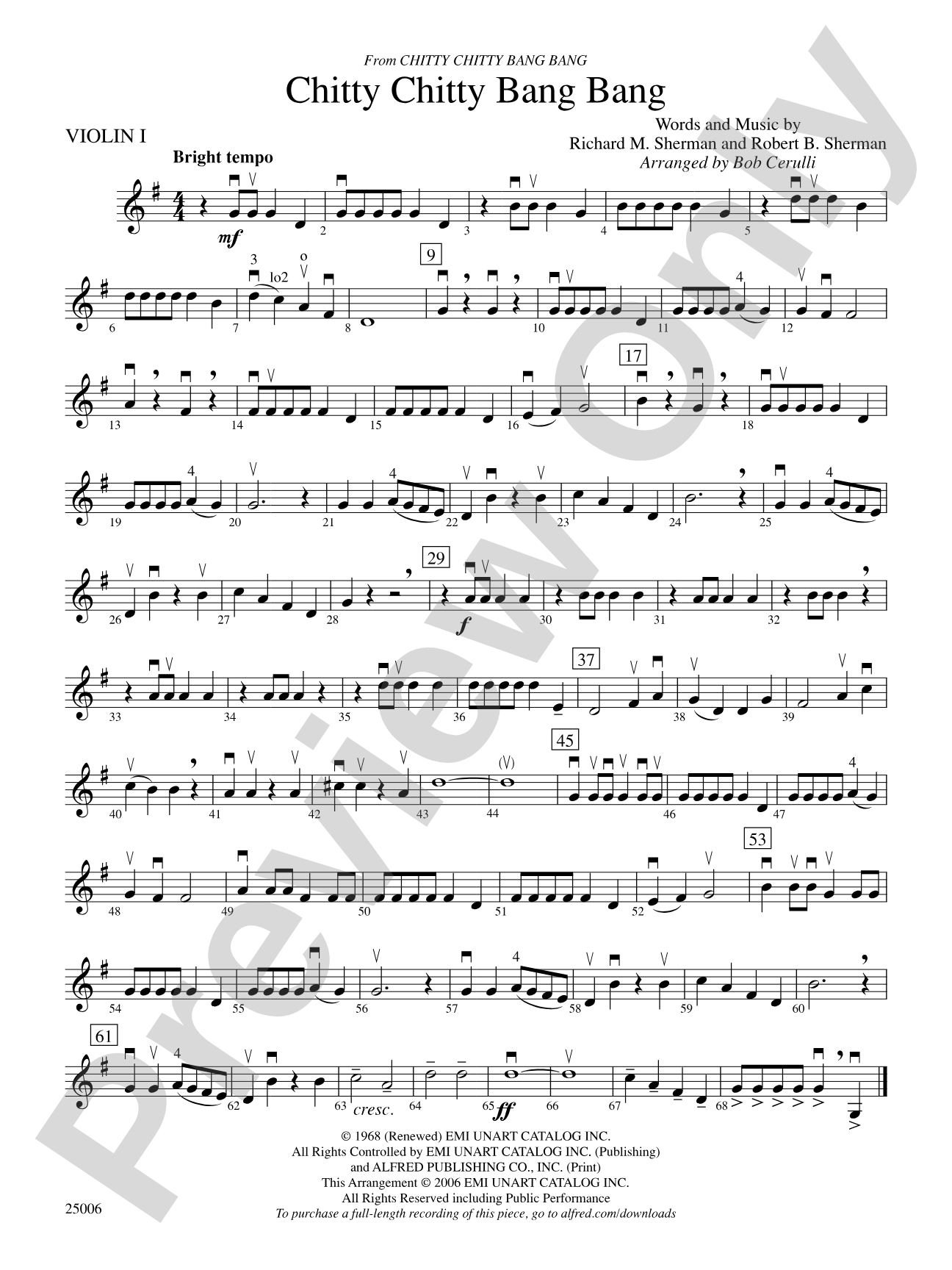 Chitty Chitty Bang Bang: 1st Violin