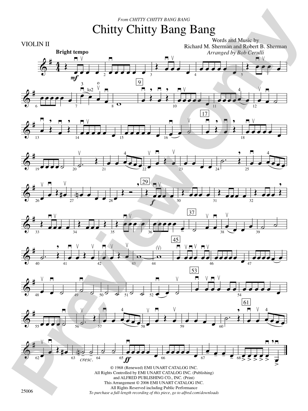 Chitty Chitty Bang Bang: 2nd Violin
