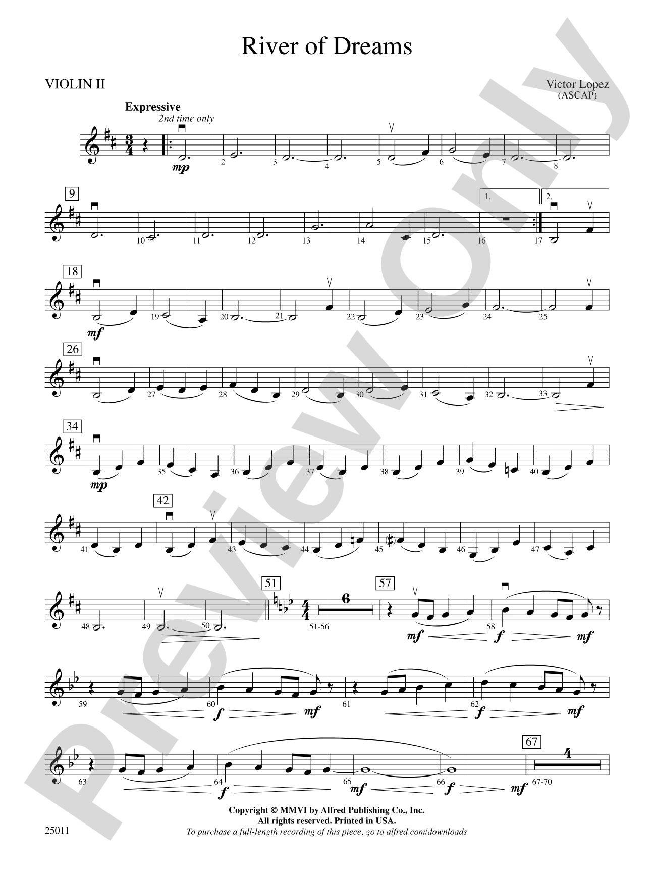 River of Dreams: 2nd Violin