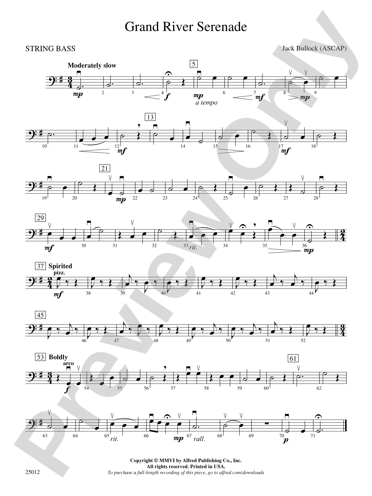 Grand River Serenade: String Bass