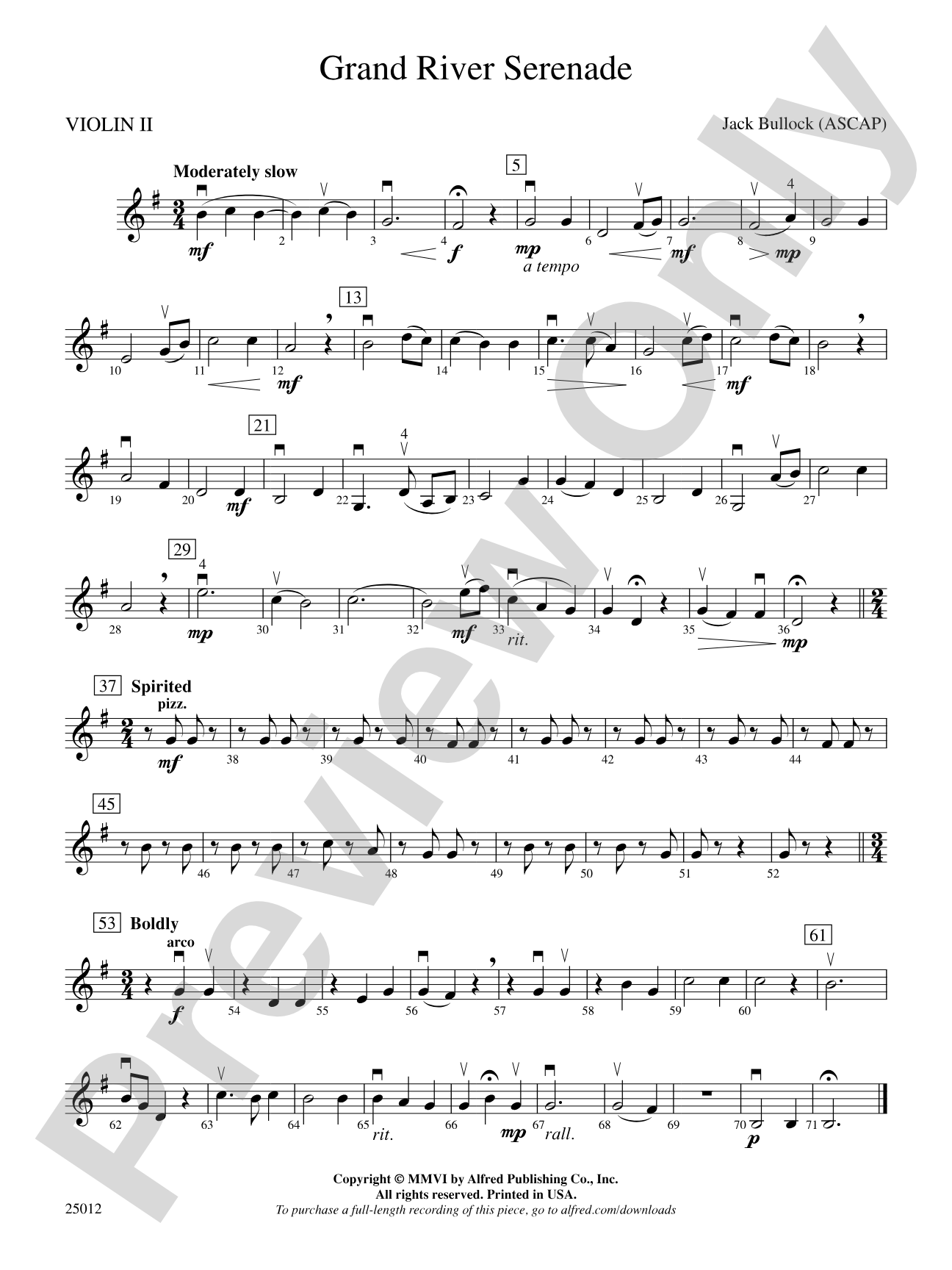 Grand River Serenade: 2nd Violin