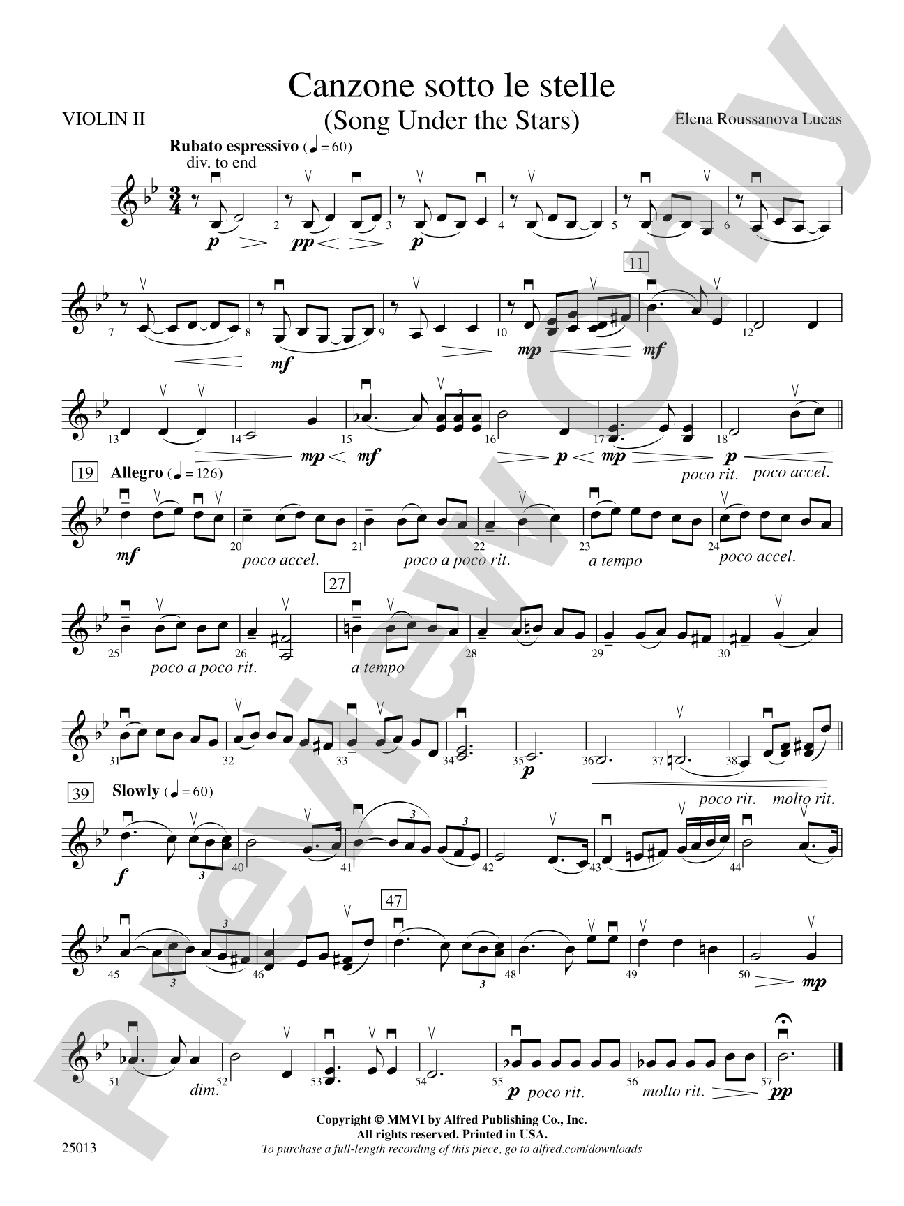 Canzone sotto le stelle: 2nd Violin