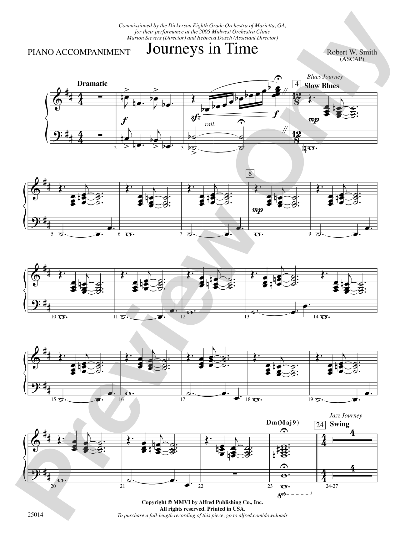 Journeys in Time: Piano Accompaniment