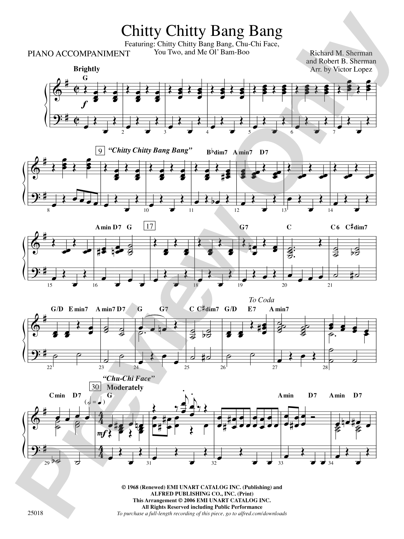 Chitty Chitty Bang Bang: Piano Accompaniment