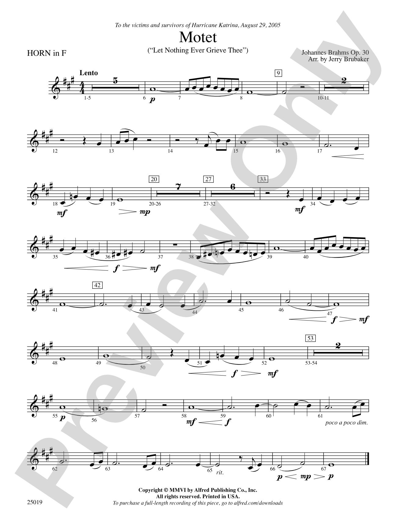 Motet: 1st F Horn