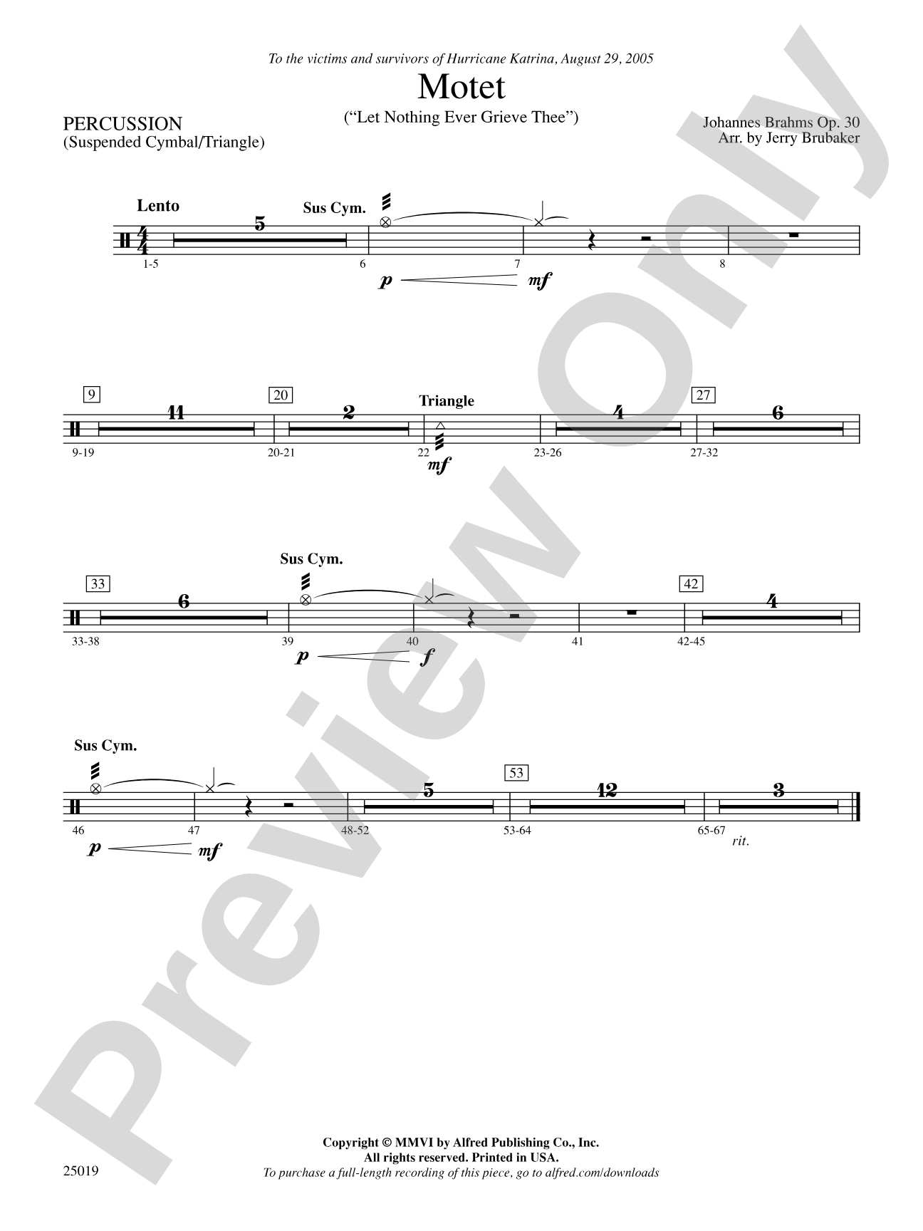 Motet: 1st Percussion