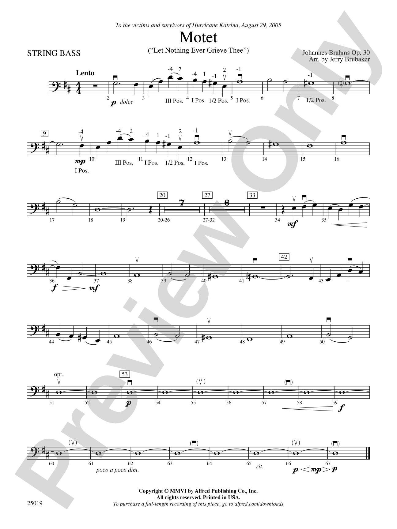 Motet: String Bass
