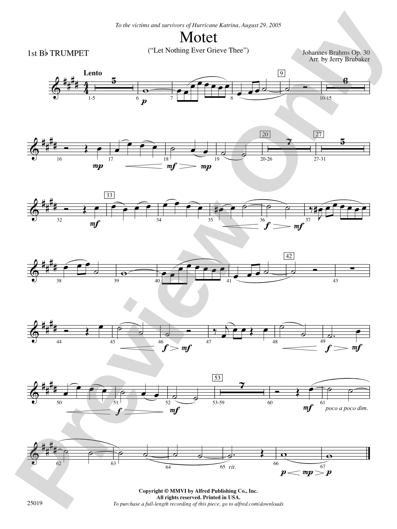 Motet: 1st B-flat Trumpet