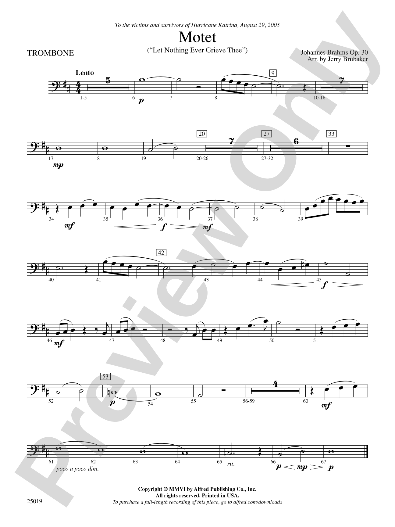 Motet: 1st Trombone