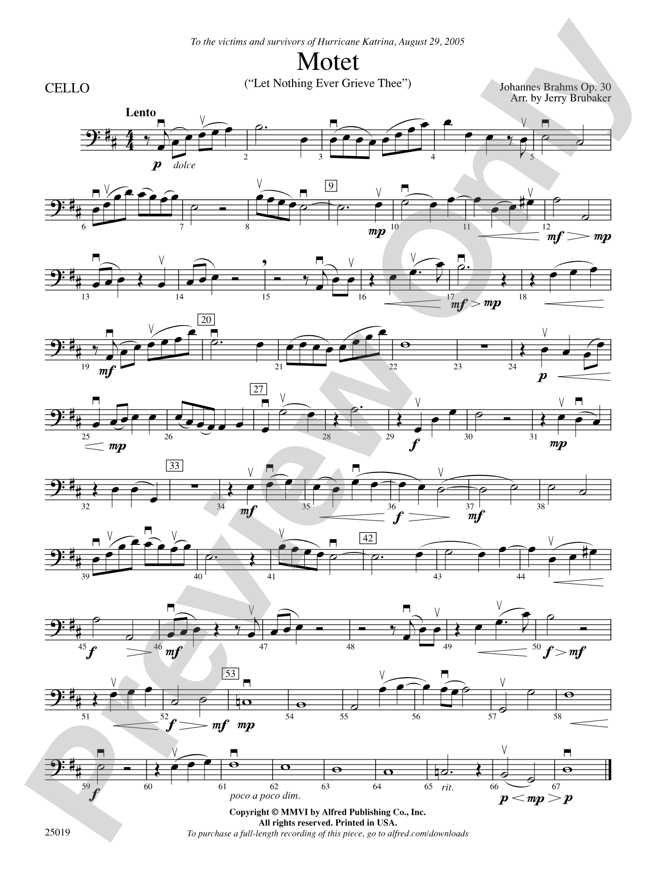 Motet: Cello