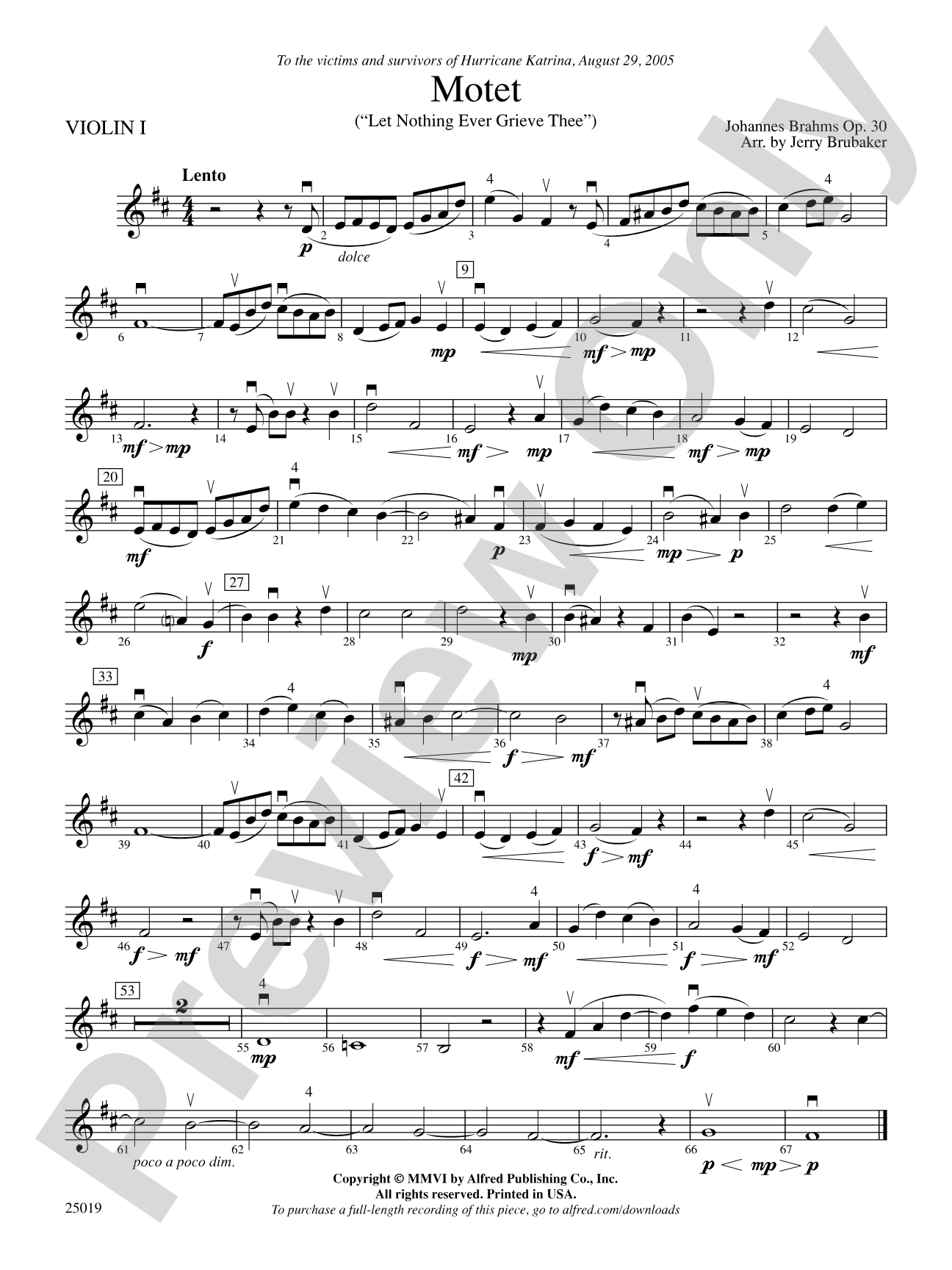 Motet: 1st Violin