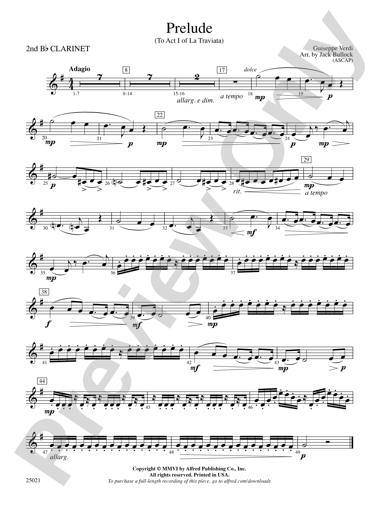 Prelude: 2nd B-flat Clarinet