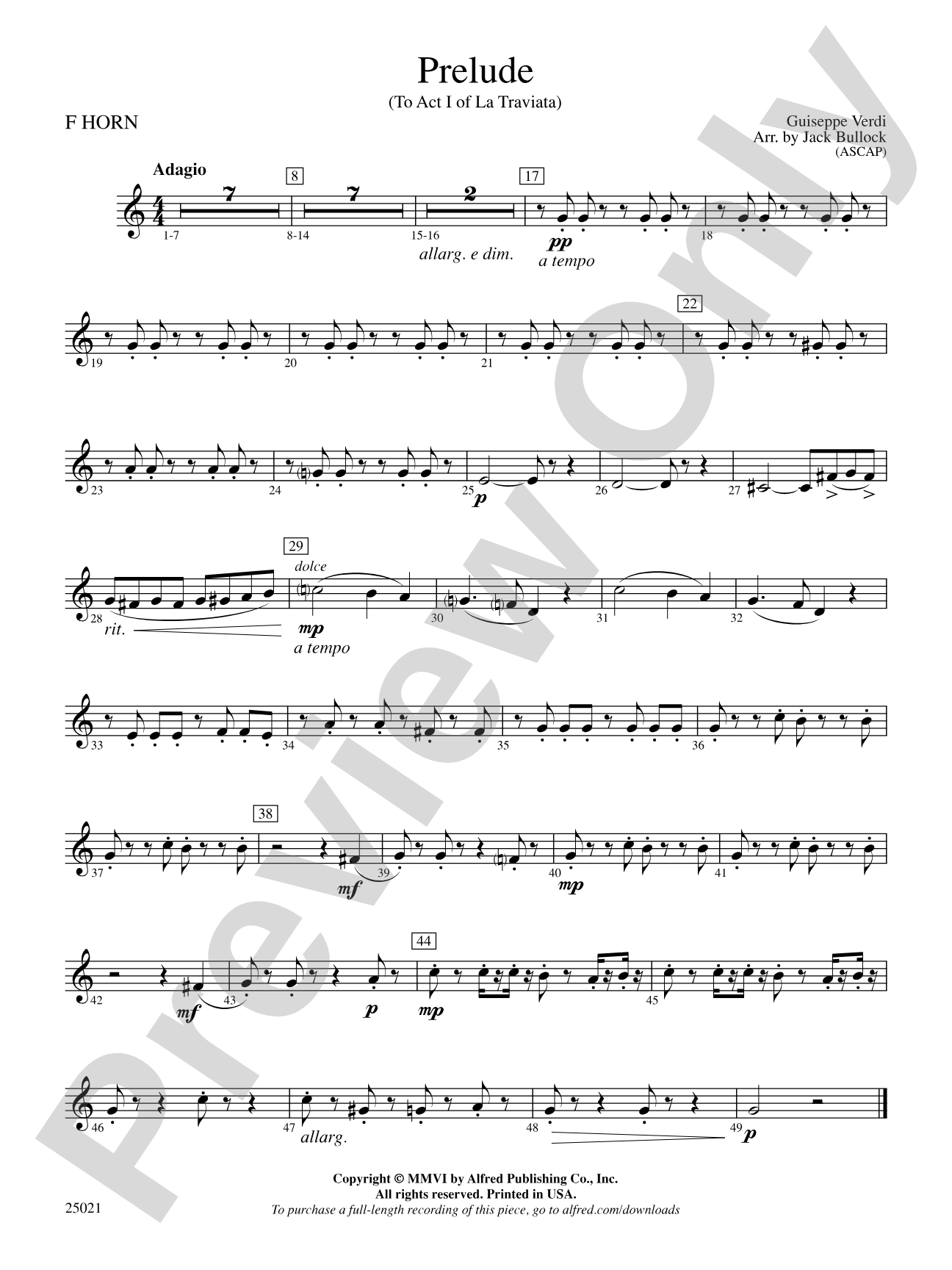 Prelude: 1st F Horn