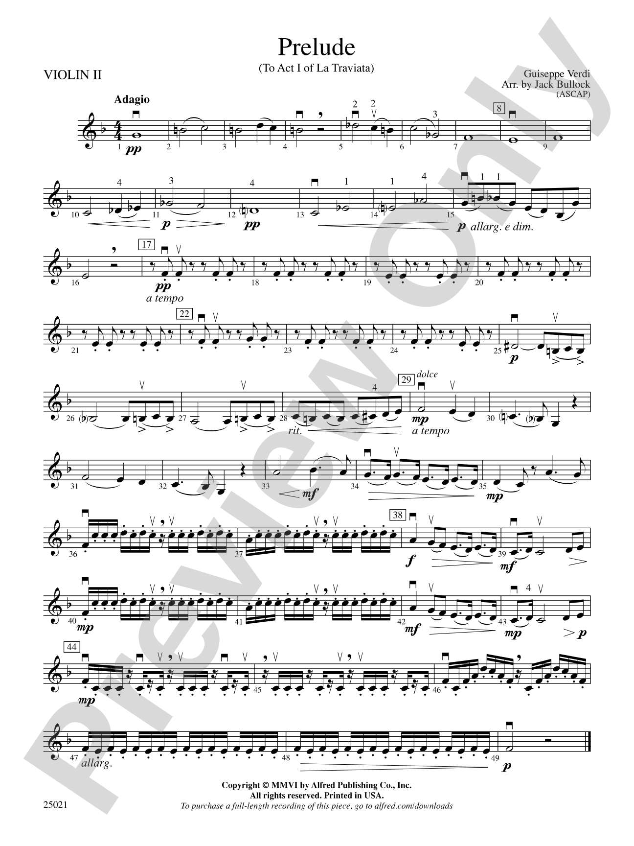 Prelude: 2nd Violin