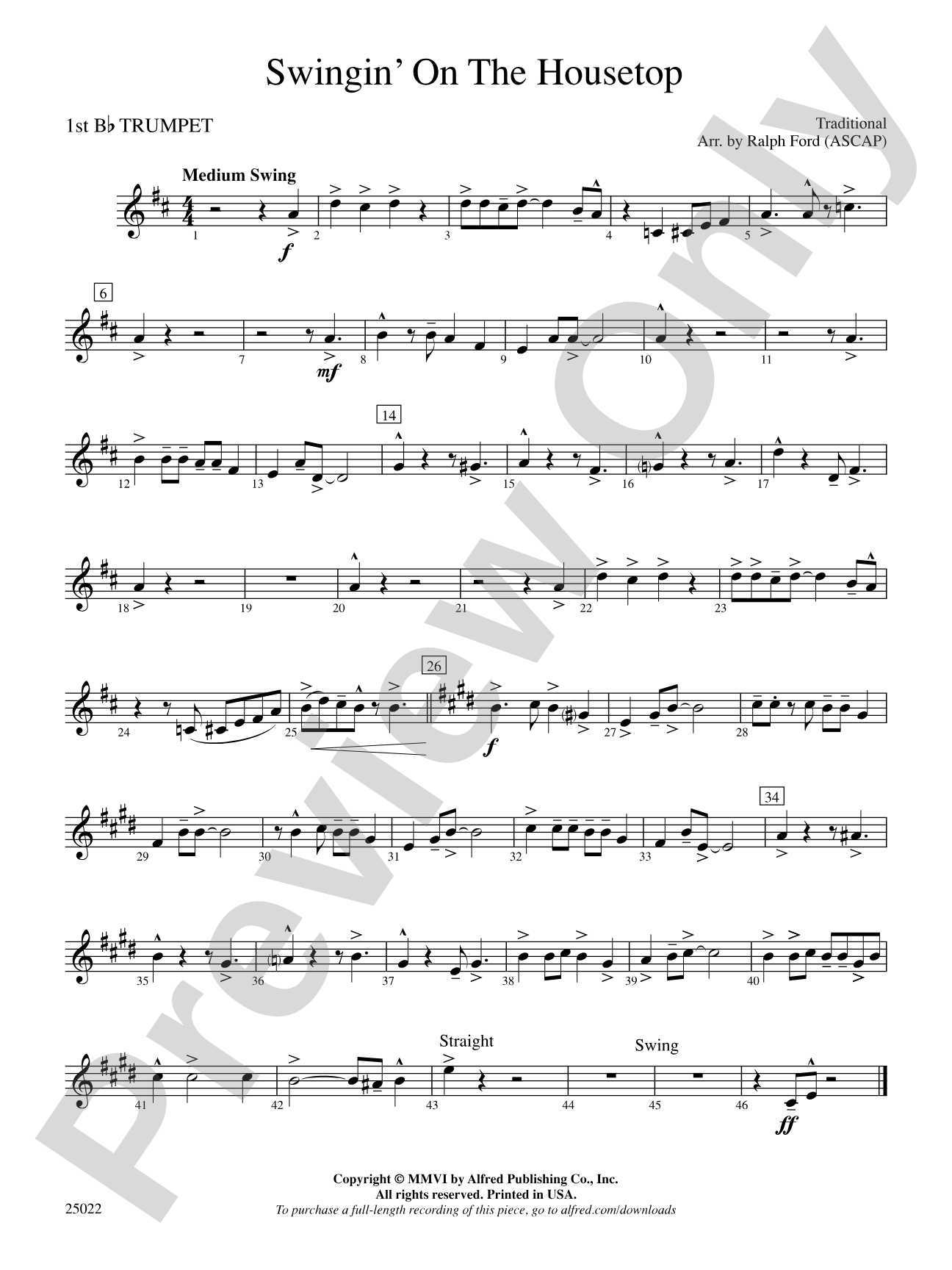 Swingin' on the Housetop: 1st B-flat Trumpet