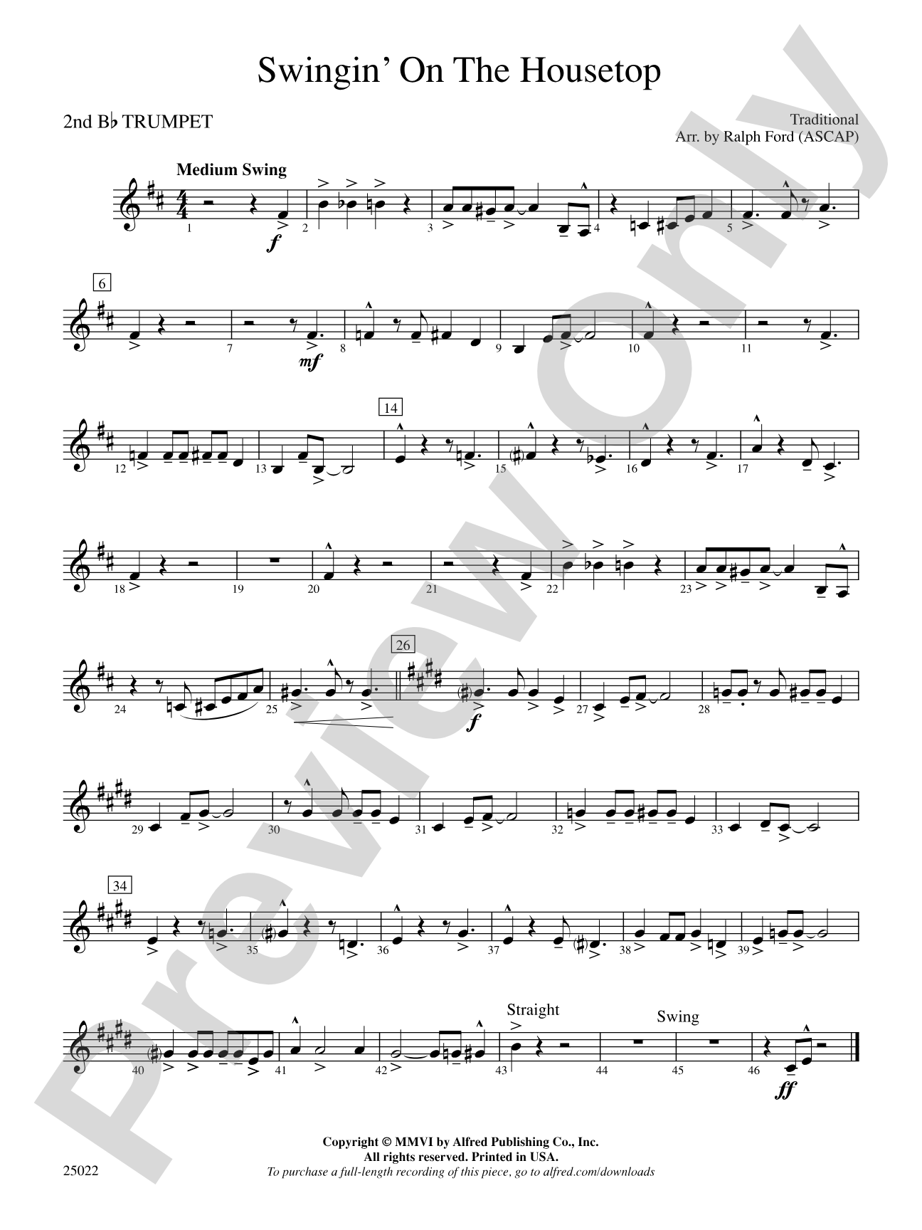 Swingin' on the Housetop: 2nd B-flat Trumpet