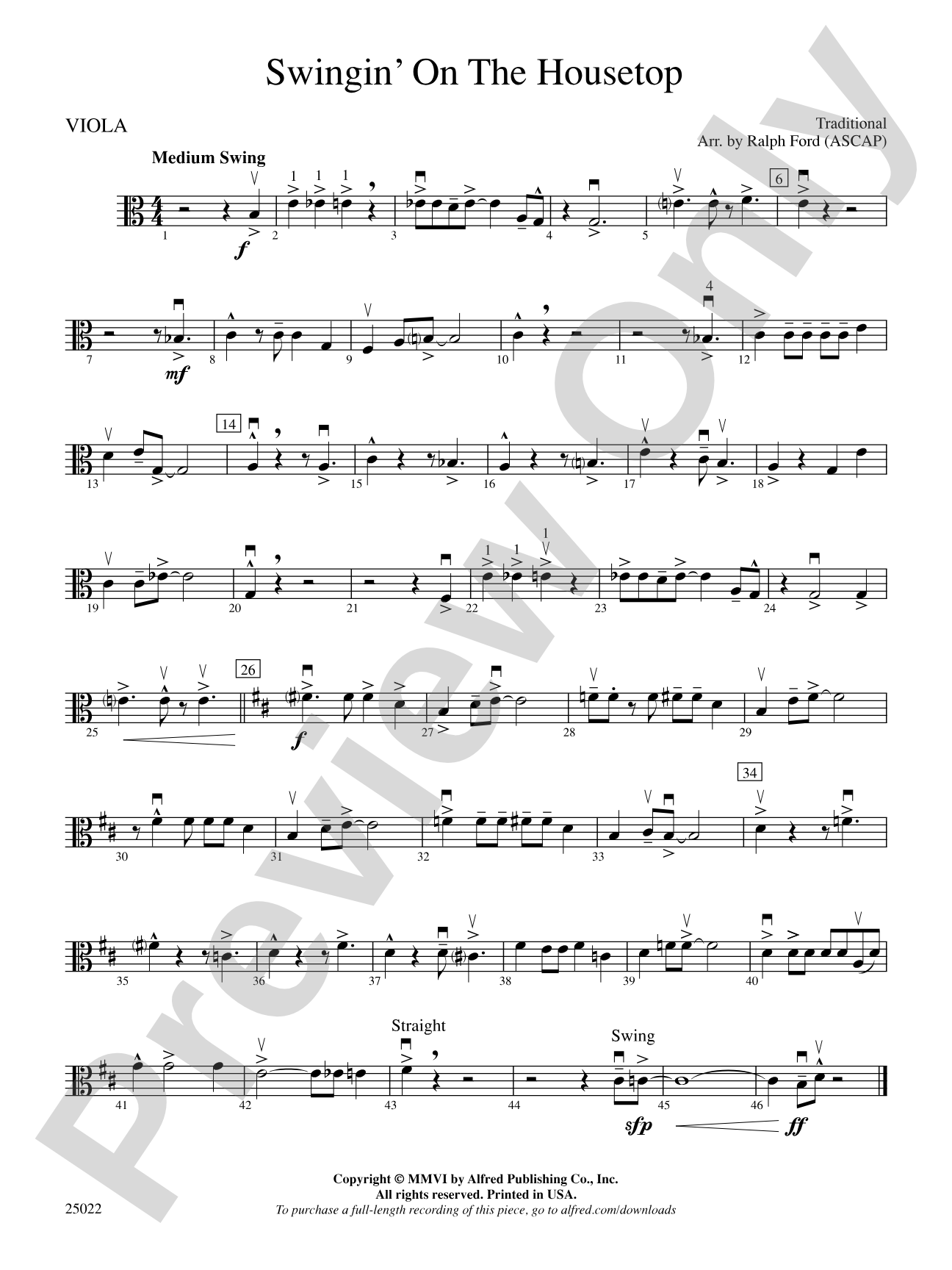 Swingin' on the Housetop: Viola