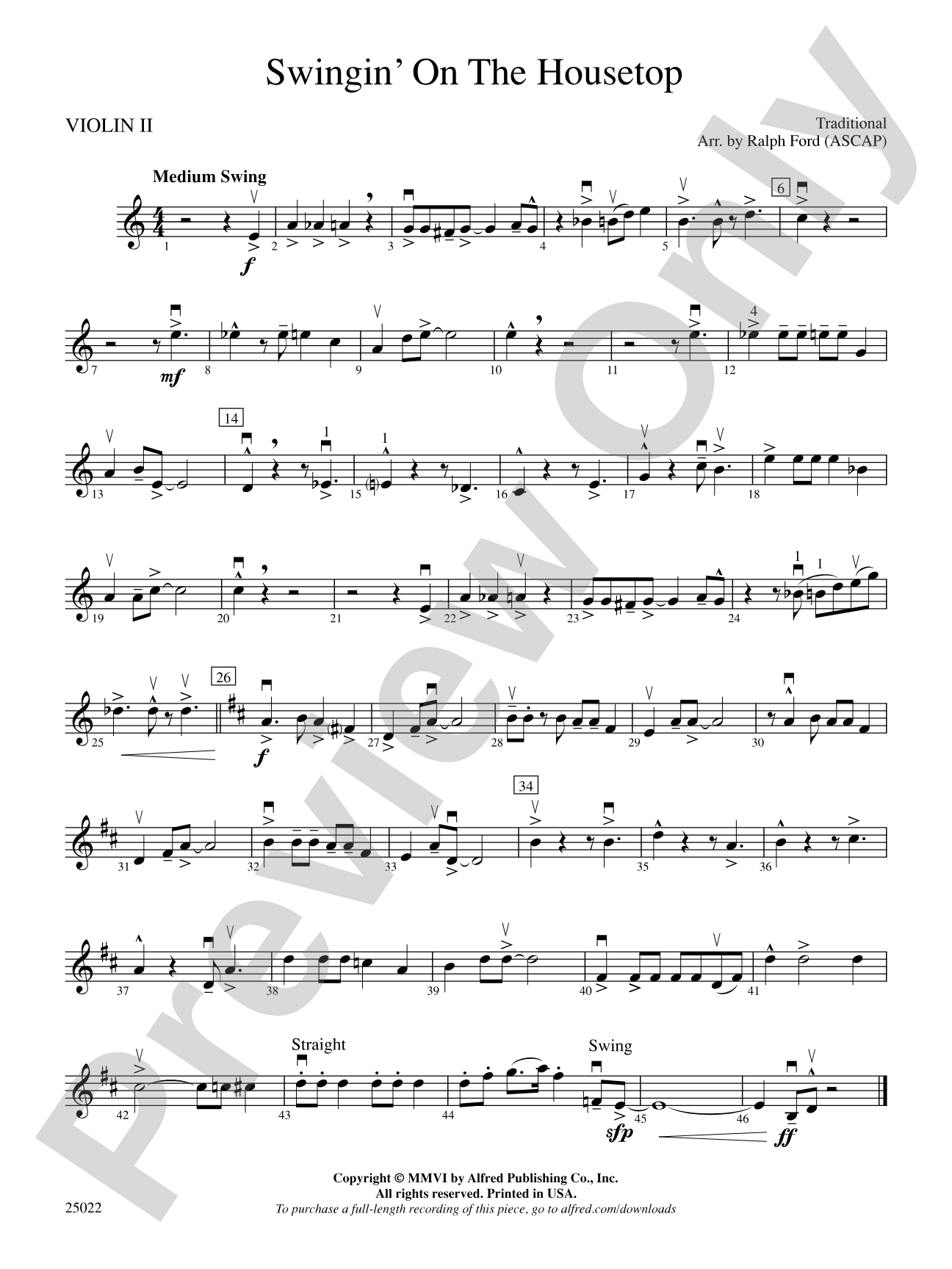Swingin' on the Housetop: 2nd Violin